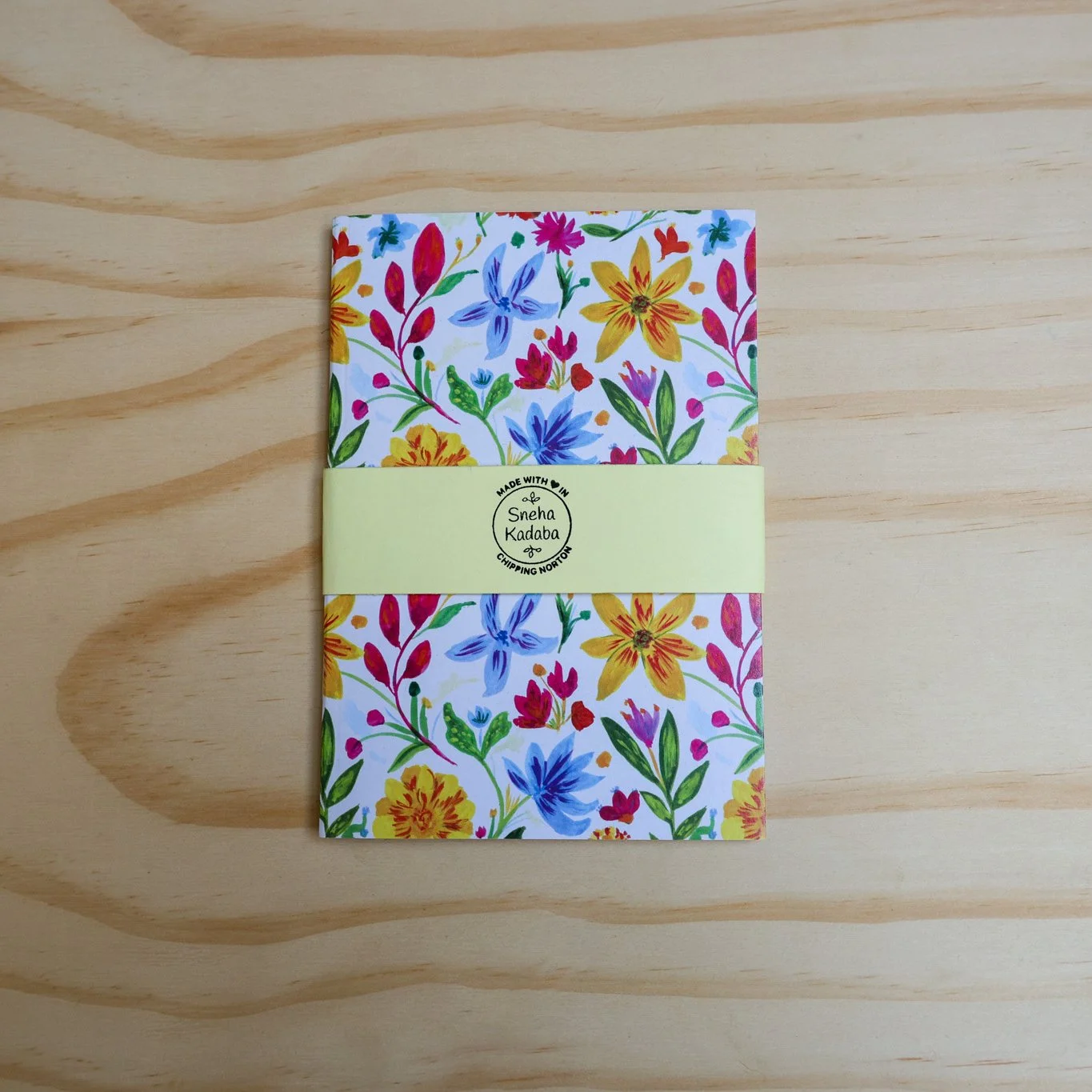 Floral splash notebook (A6)