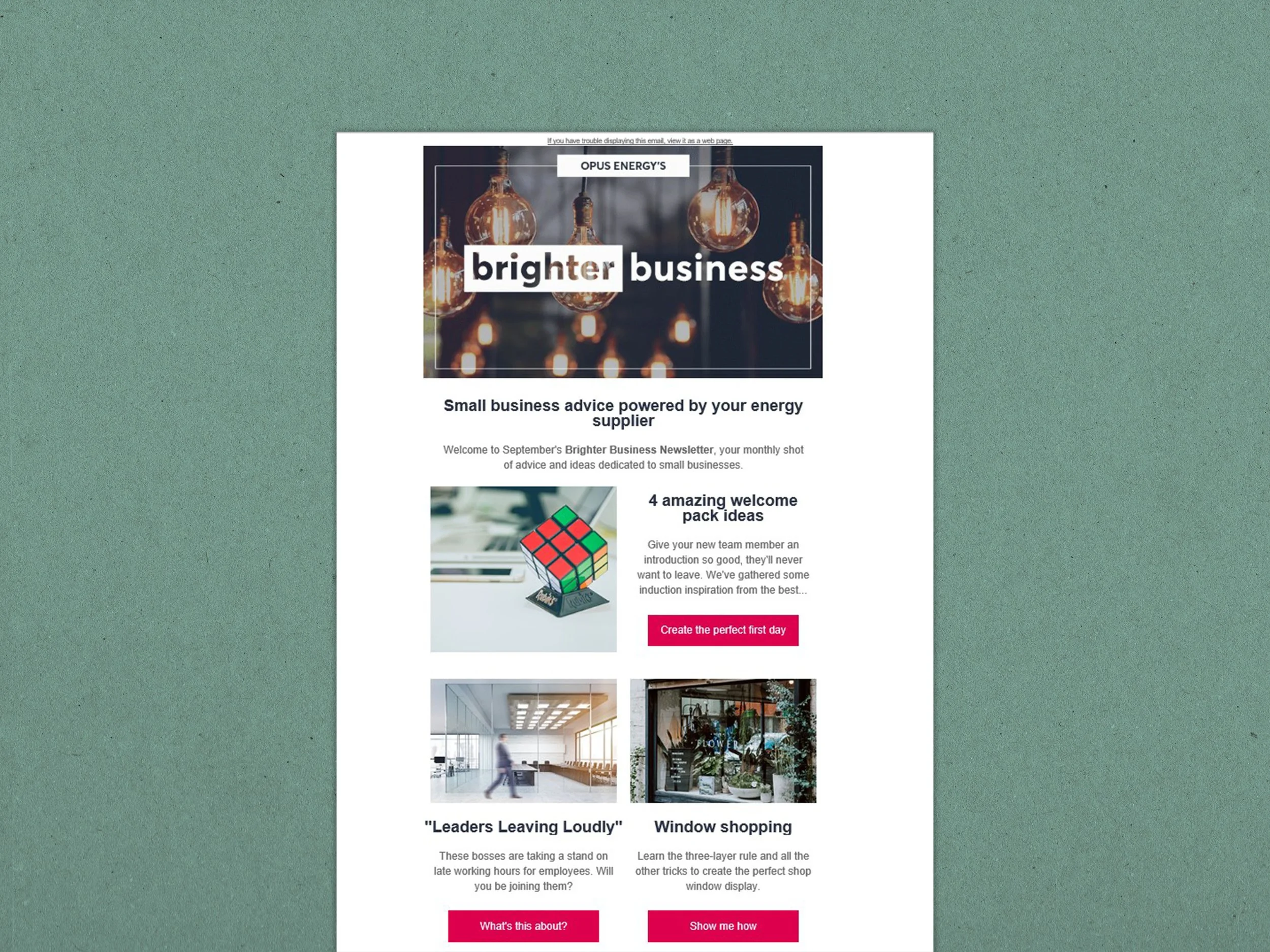 Newsletter design