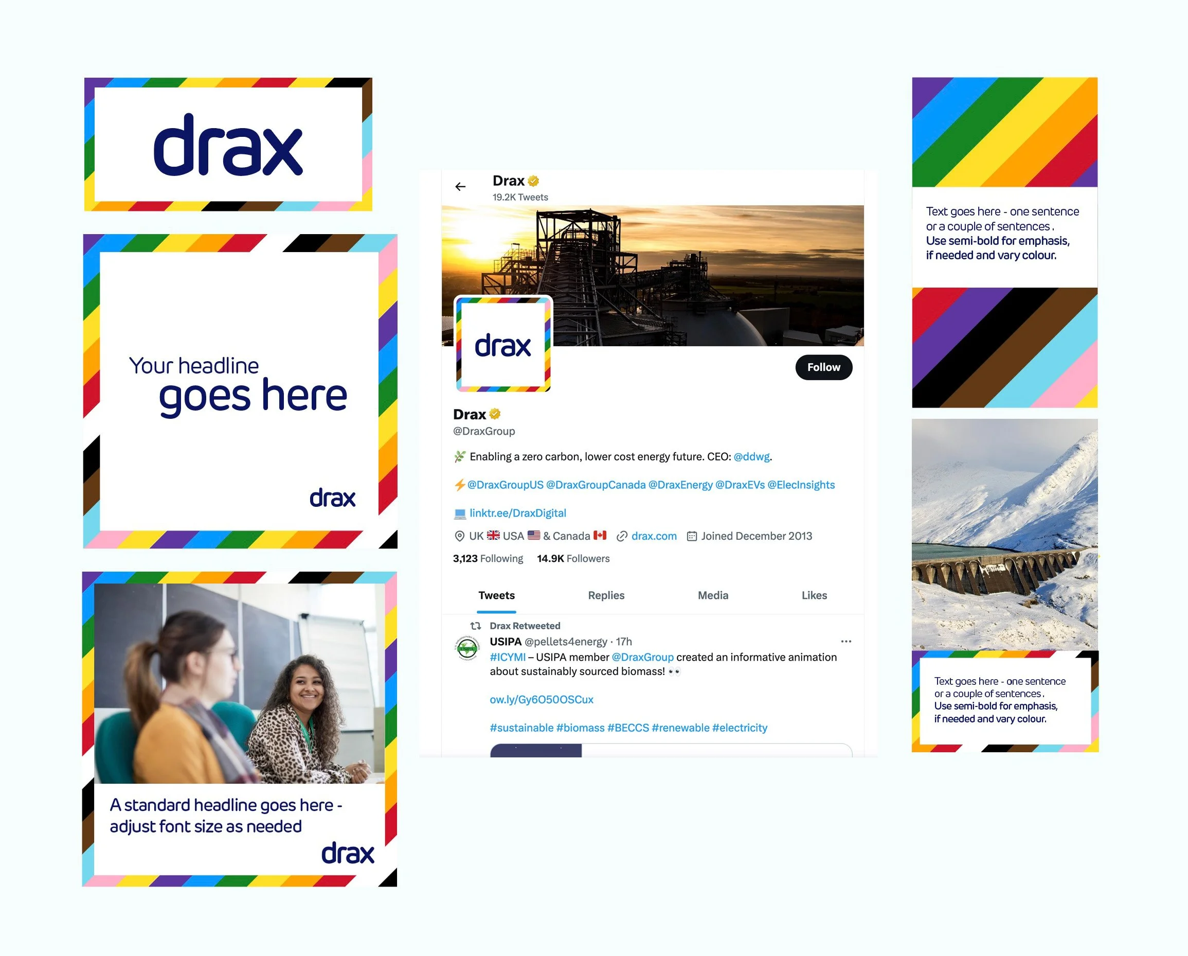 Brand identity, assets and templates for Pride month