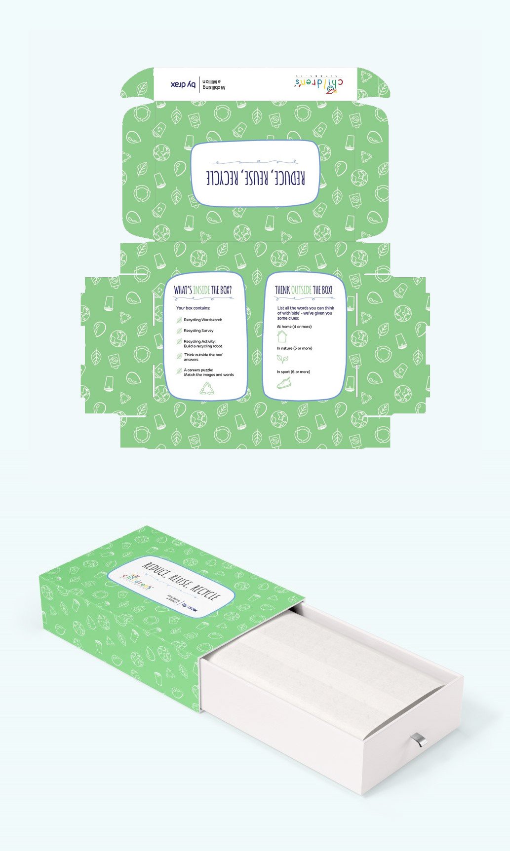 Drax community outreach brand identity + packaging design