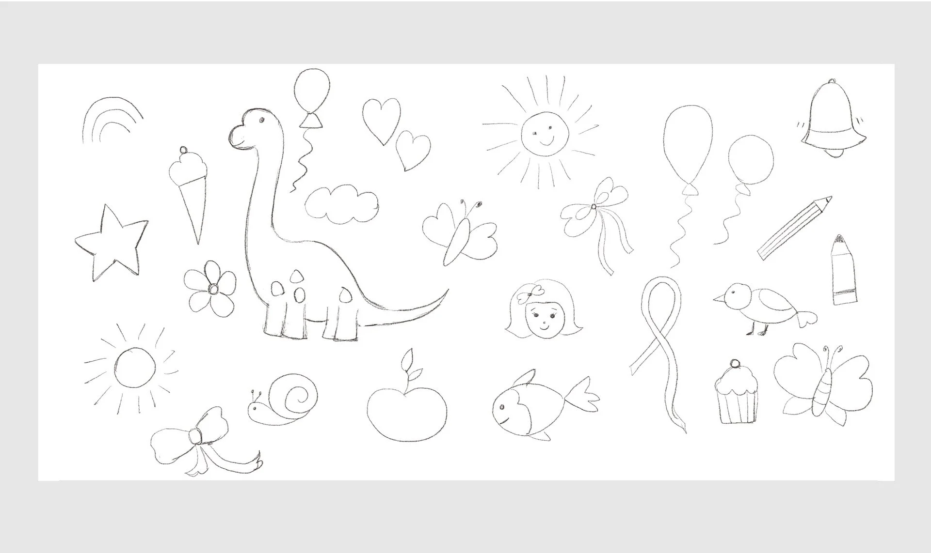 Hand-drawn final sketches