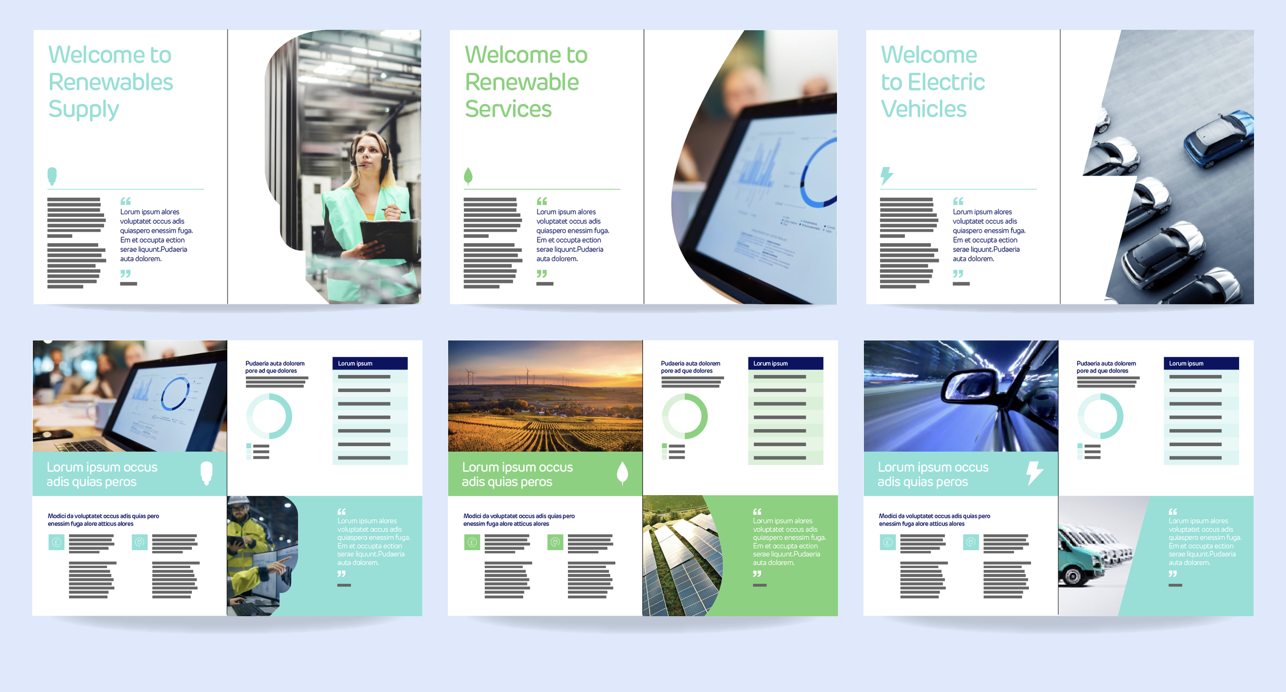 Brochure template - electric vehicles and supply