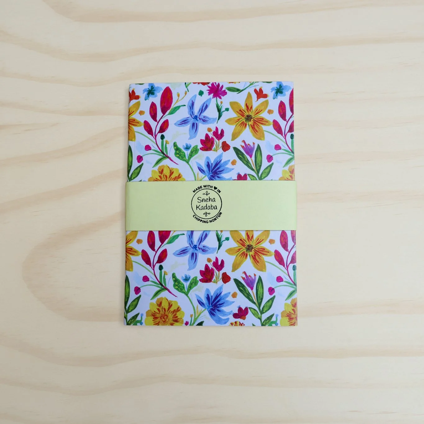 Floral splash notebook (A6)