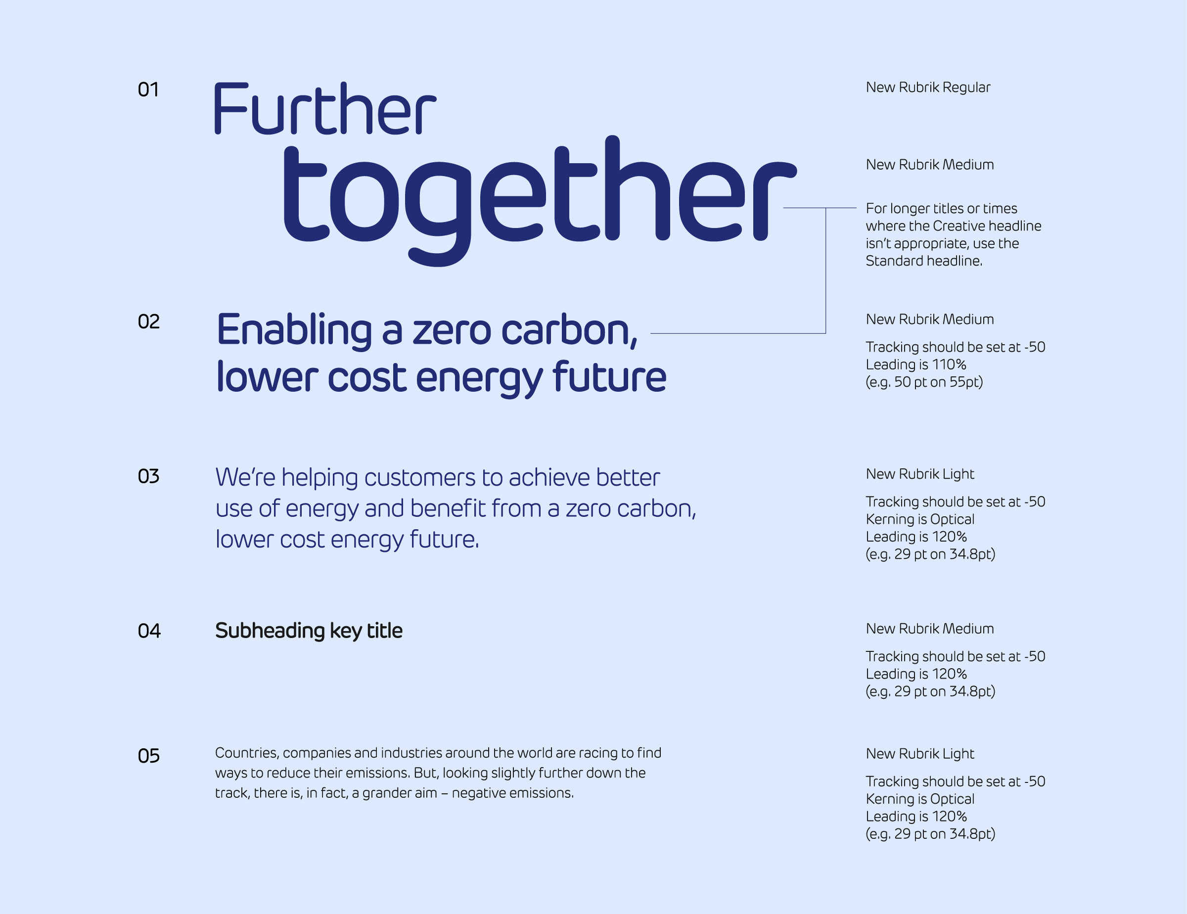 Typography guidelines