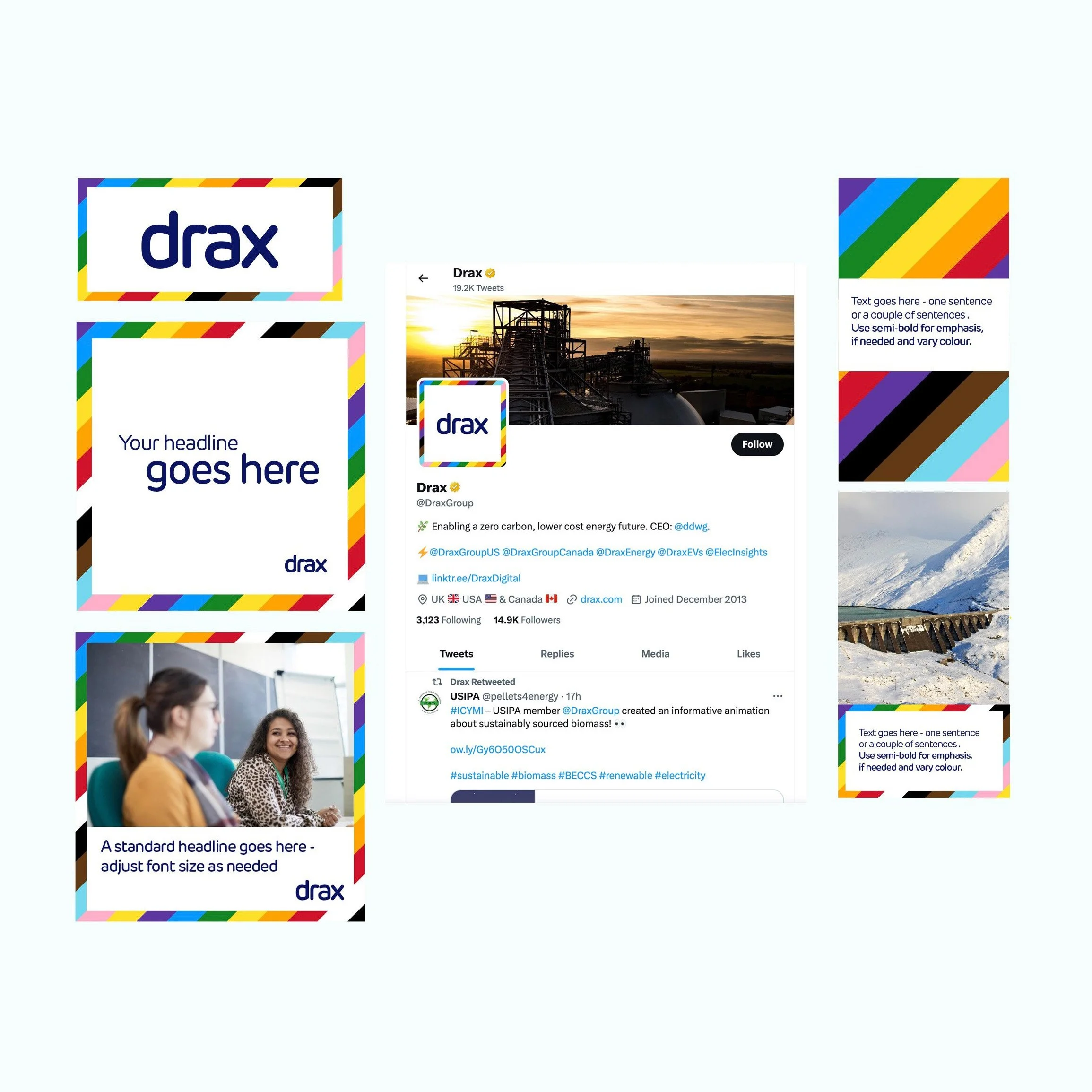 Social media templates | Drax