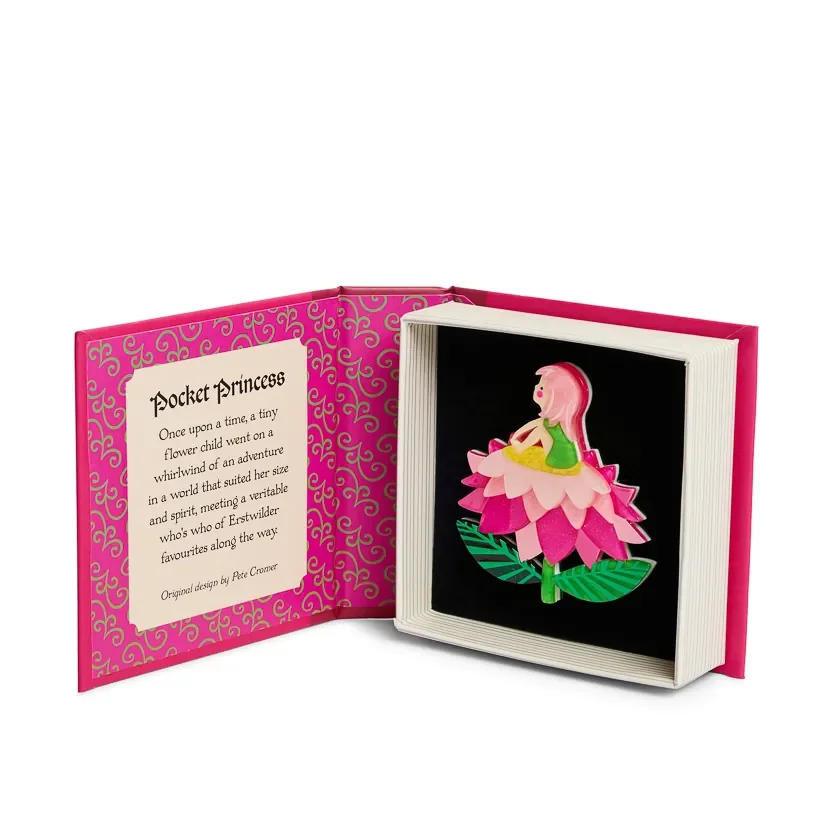 Erstwilder Pocket Princess Brooch from the Pete Cromer Fairy Tales Part 2 collection, a colourful princess-inspired resin brooch for thoughtful gifting.