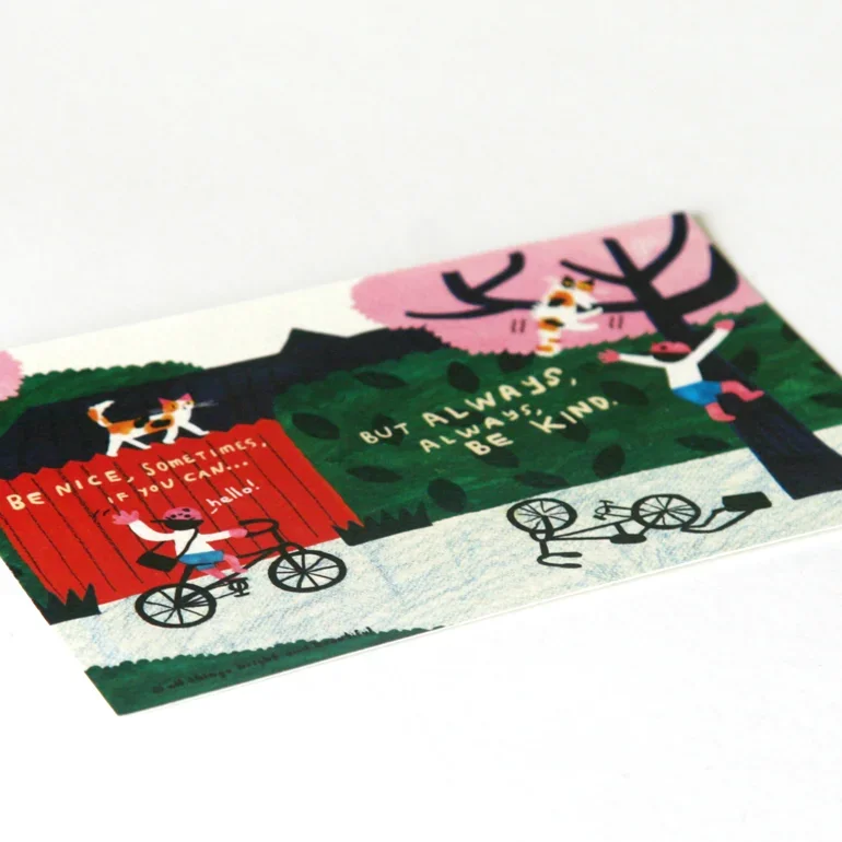 Traveller Kind illustrated postcard by All Things Bright And Beautiful