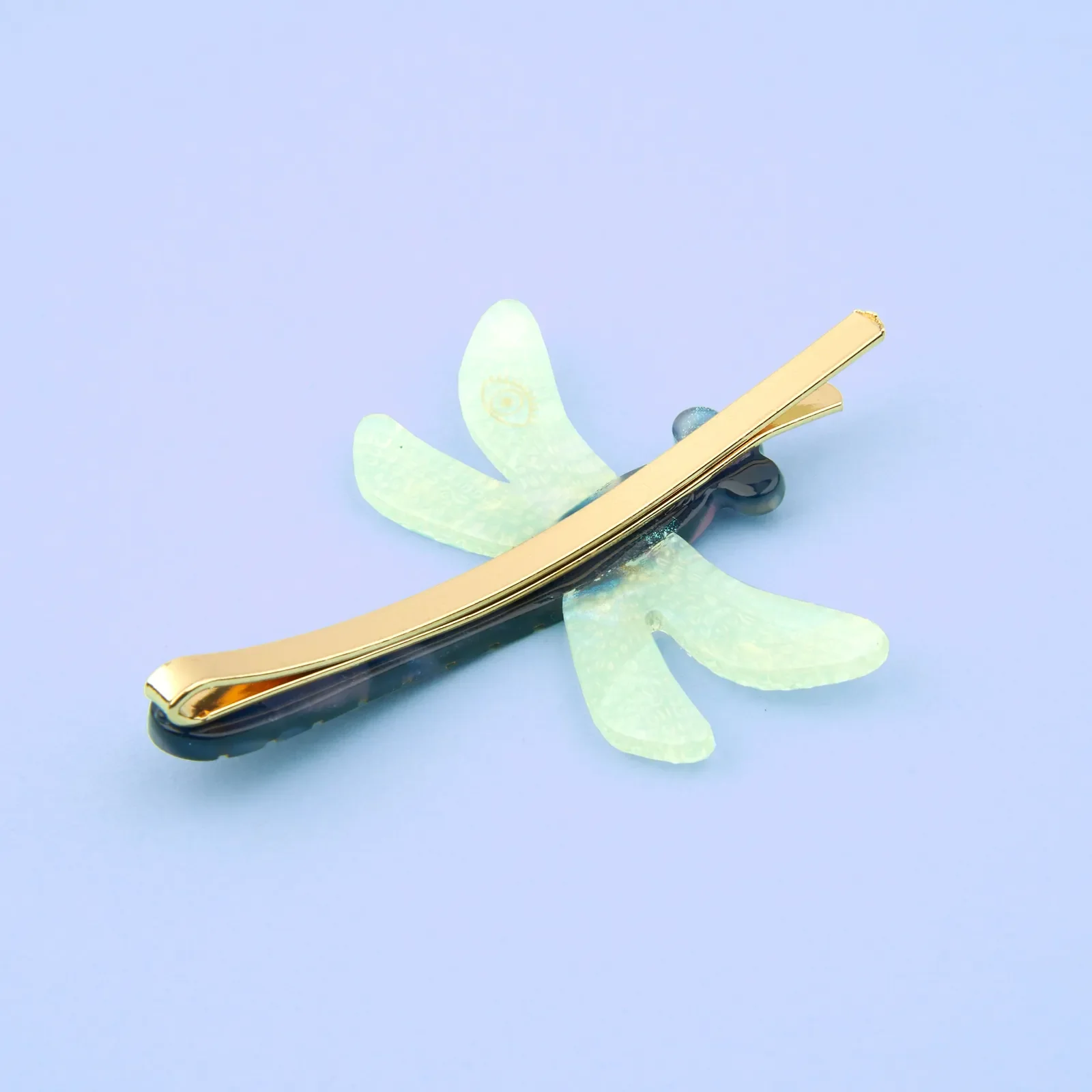 Coucou Suzette Dragonfly Barrette in glossy cellulose acetate, a graceful nature-inspired French hair clip curated by Goosebump.