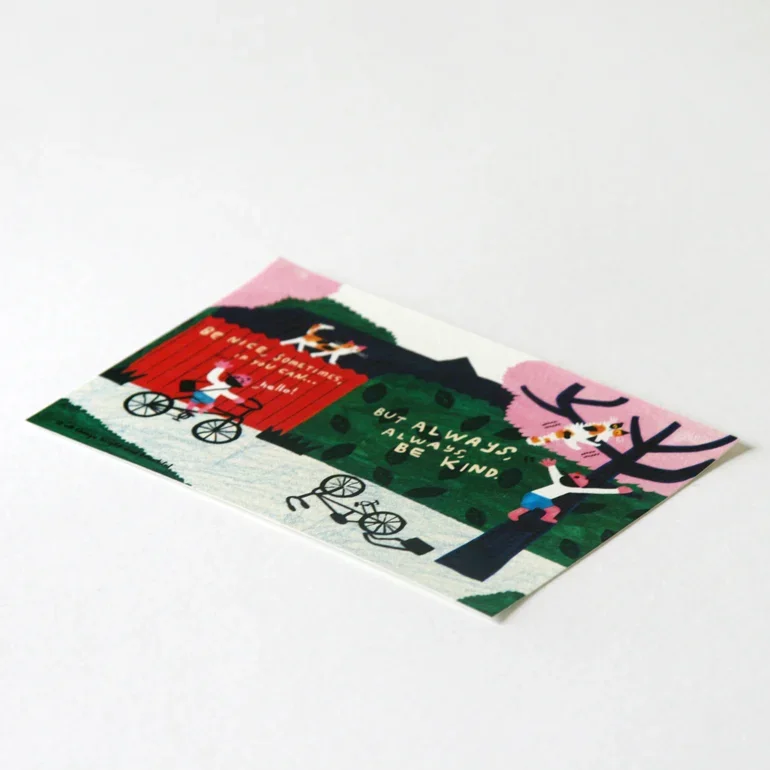 Traveller Kind illustrated postcard by All Things Bright And Beautiful