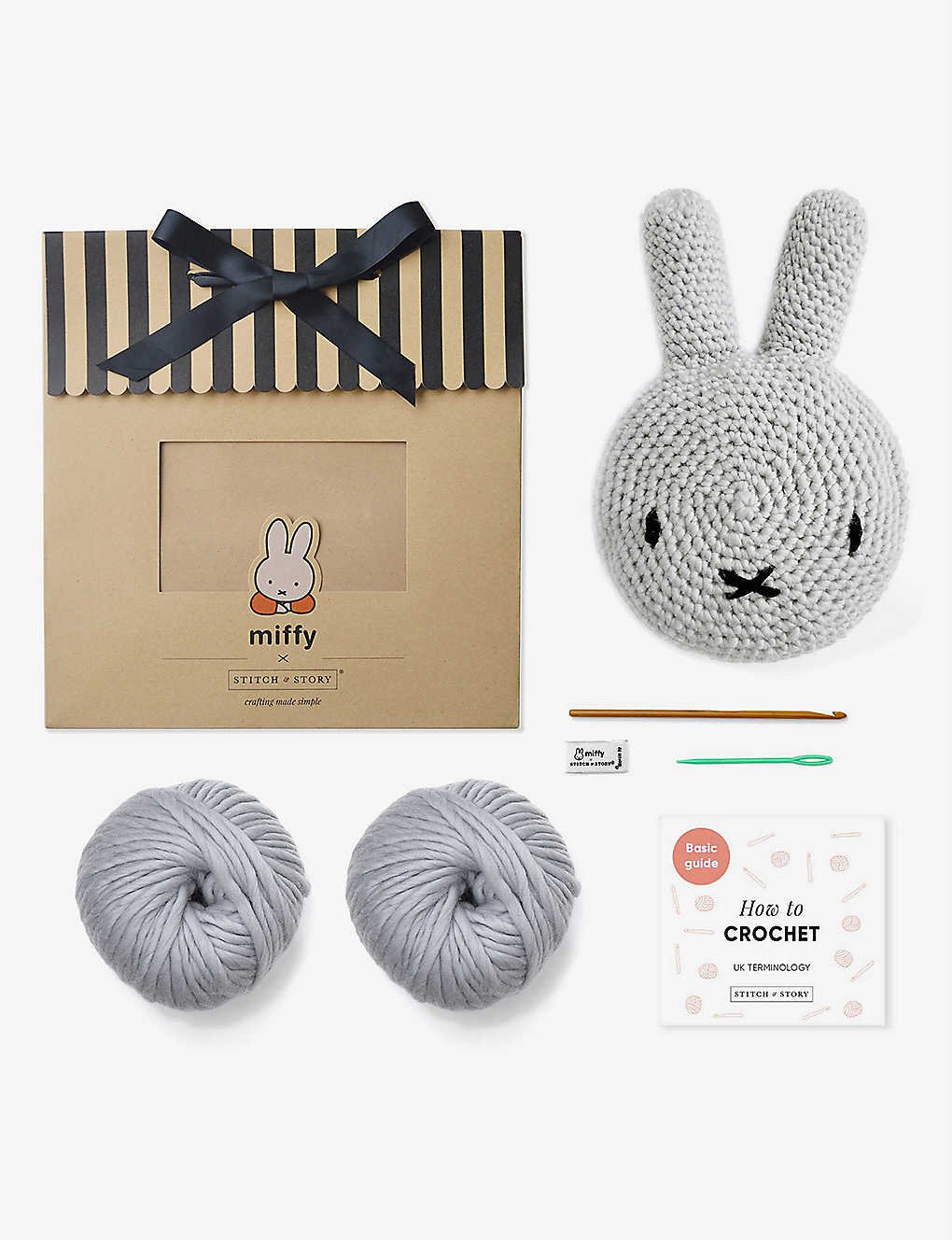 DIY Cushion Cover Crochet Kit (Pearl grey) - XL