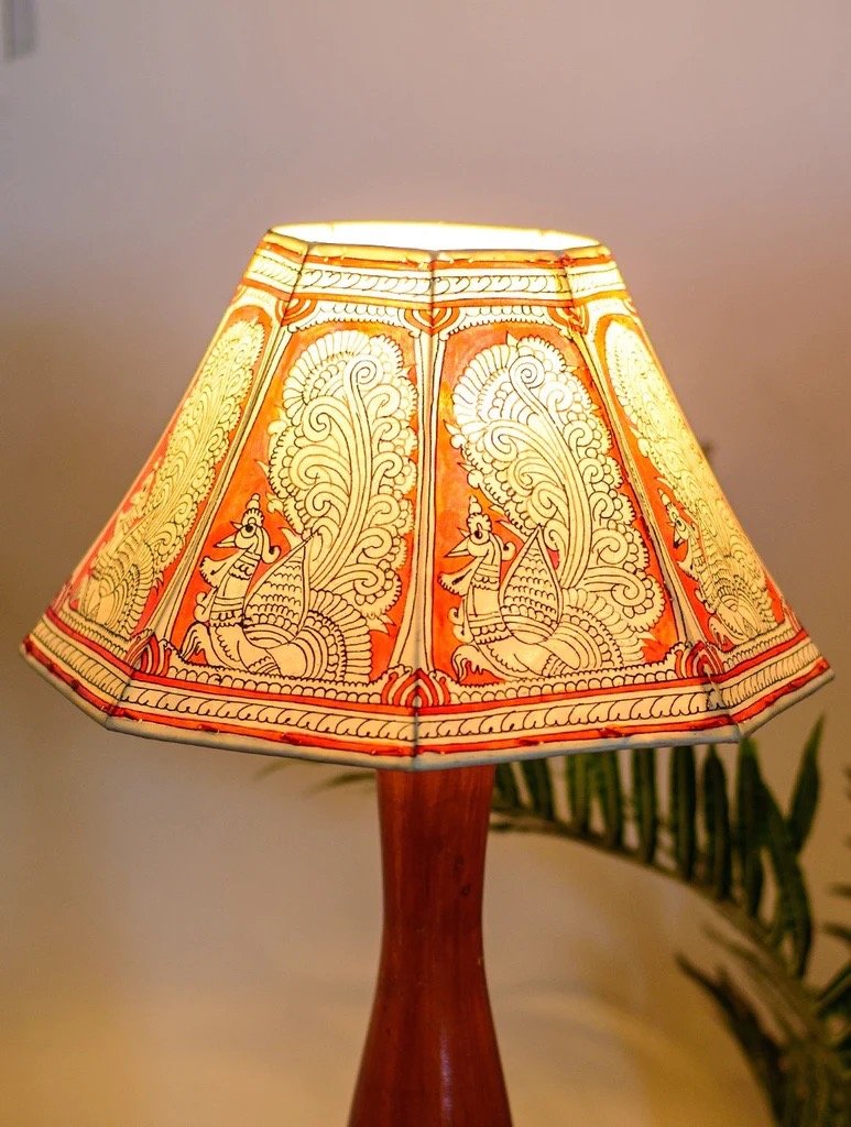 AndhraLeatherCraftTableLampShade-Red_WhitePeacock-SSRC02G_1024x1024 Large.jpeg