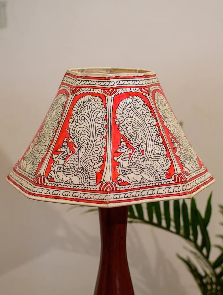 AndhraLeatherCraftTableLampShade-Red_WhitePeacock-SSRC02G1_1024x1024 Large.jpeg
