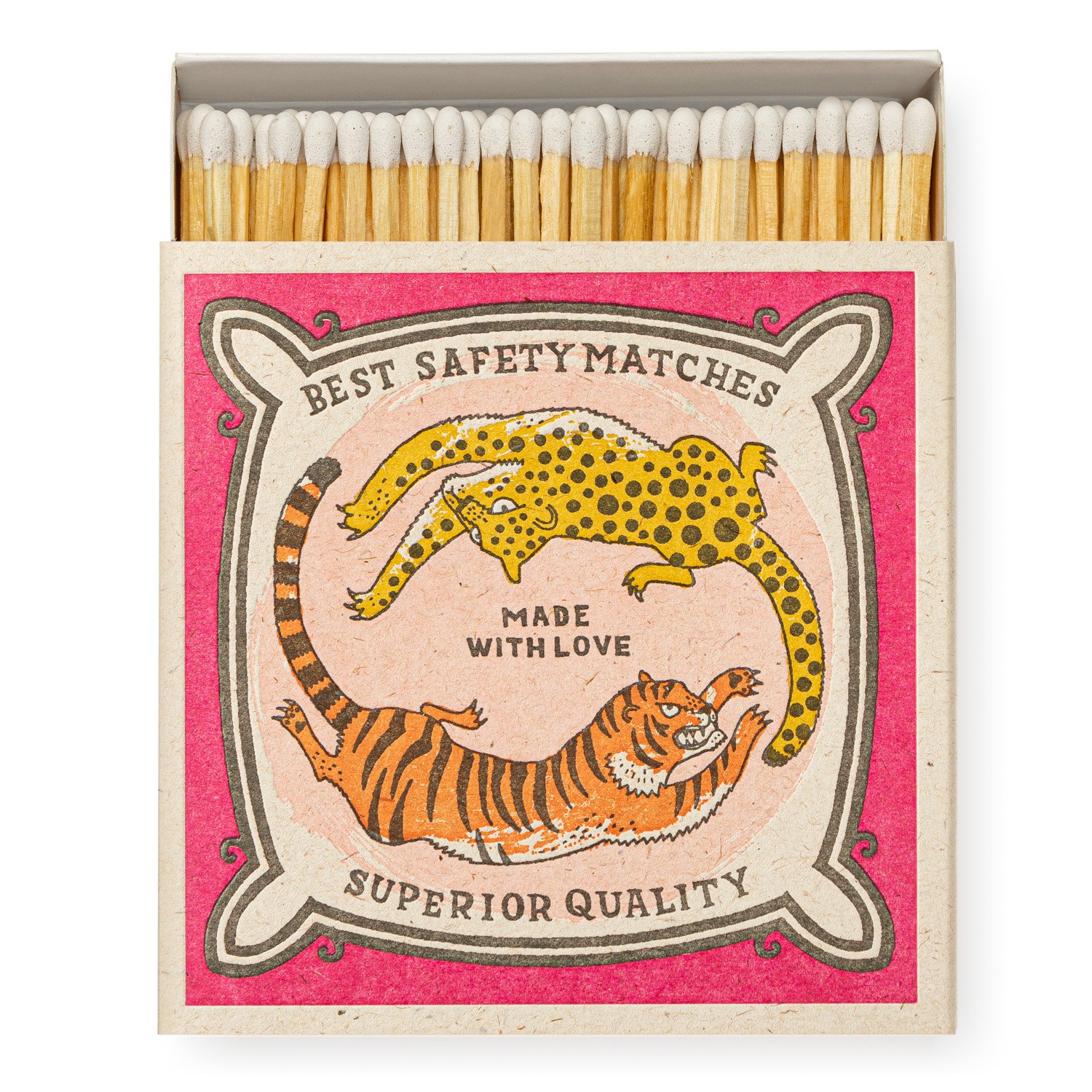Chasing Big Cats Matchbox by Charlotte Farmer, featuring vibrant design, available at Goosebump.live in Hong Kong.