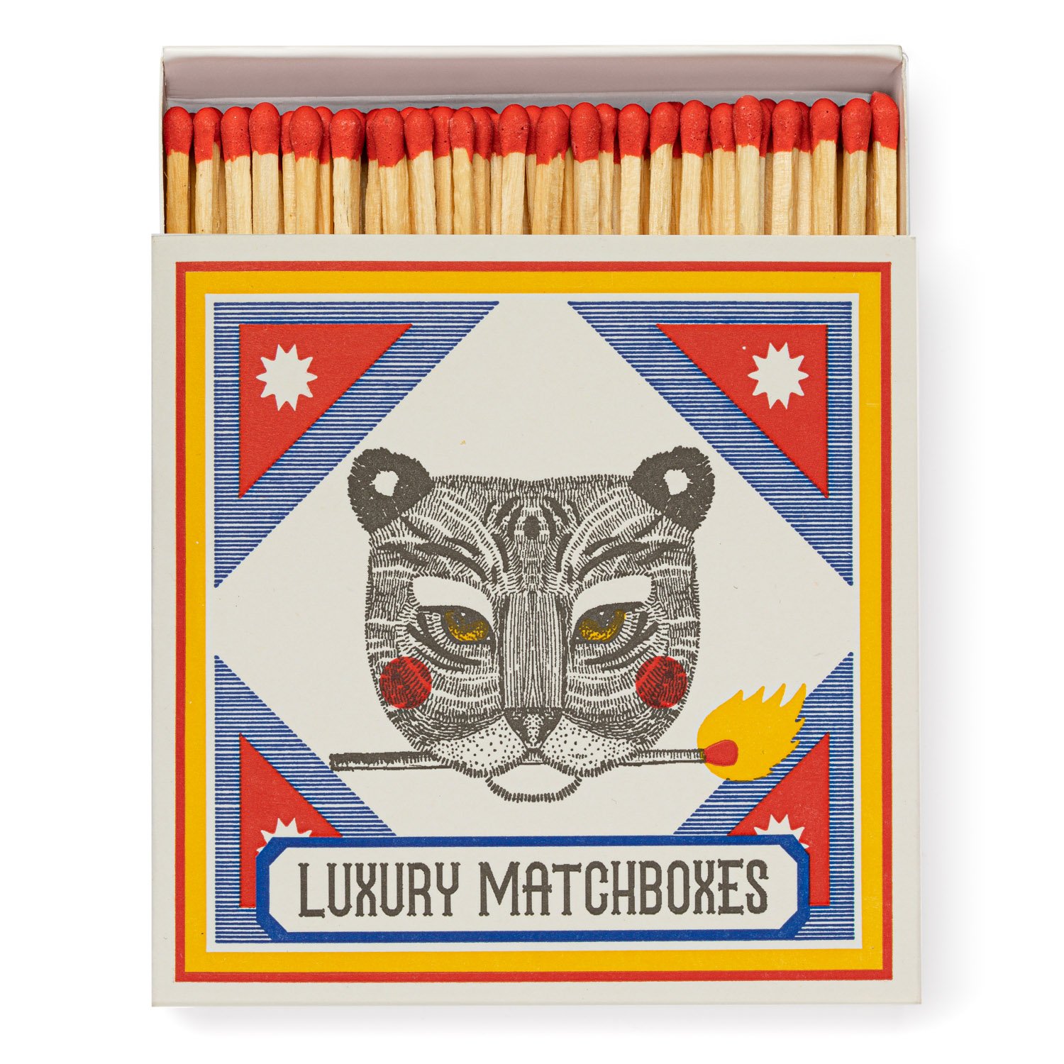 Ariane Tiger Matchbox by Archivist, featuring bold design by Ariane Butto, available at Goosebump.live in Hong Kong.