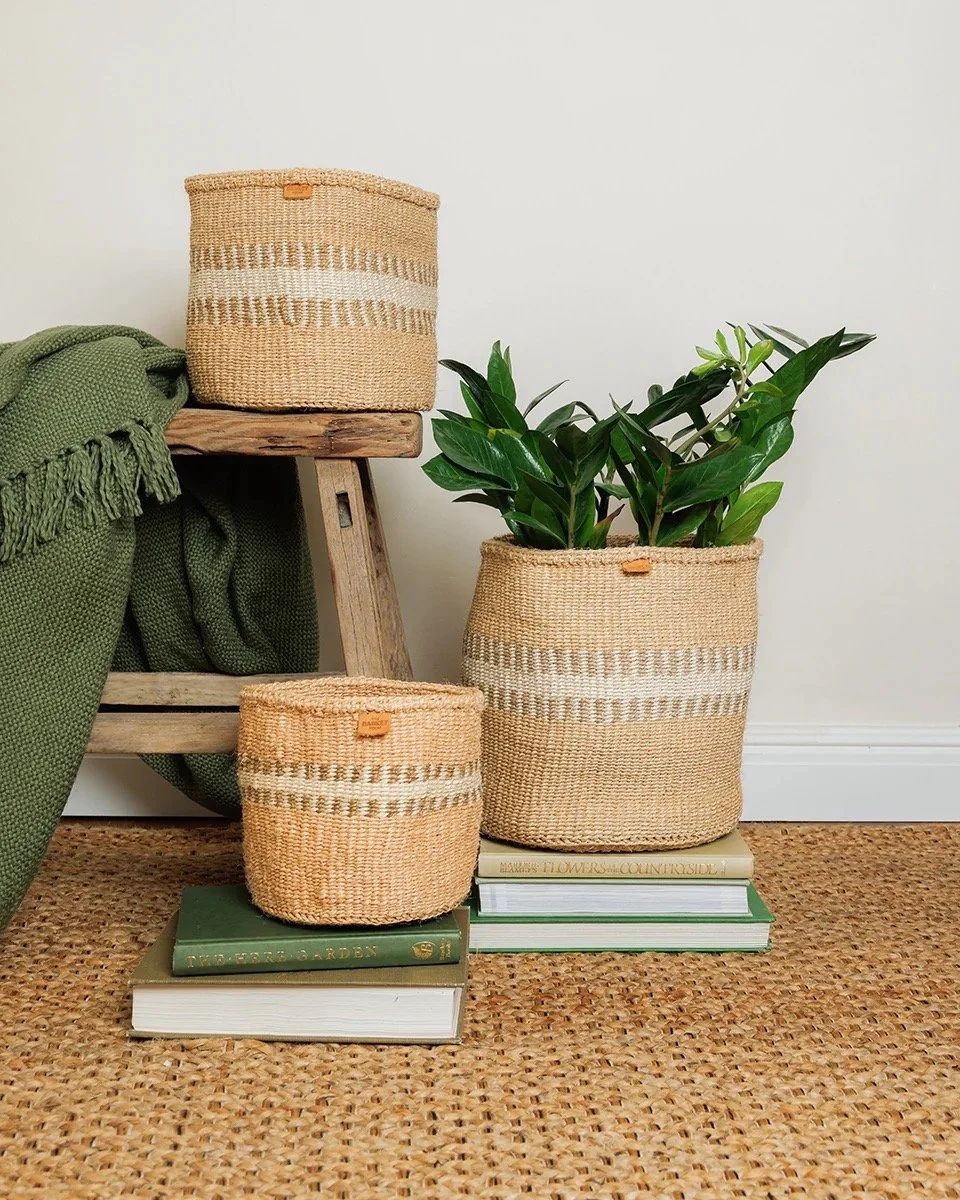 Handwoven storage baskets gift idea