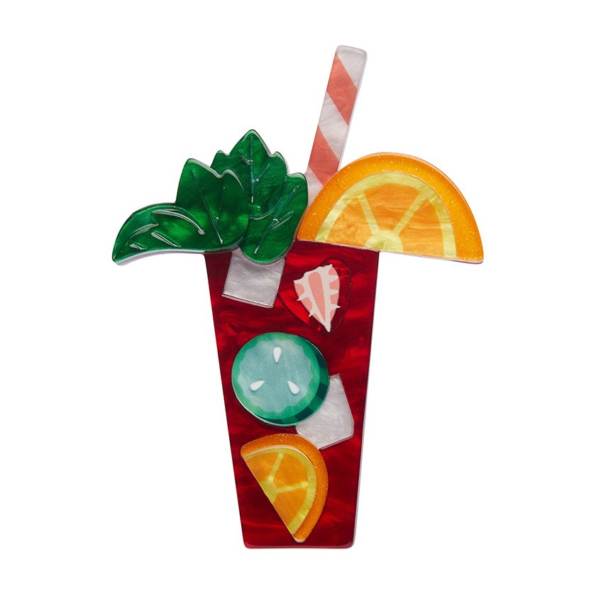 Pimm's O'Clock Brooch - Handcrafted London-Inspired Summer Pin | Goosebump HK