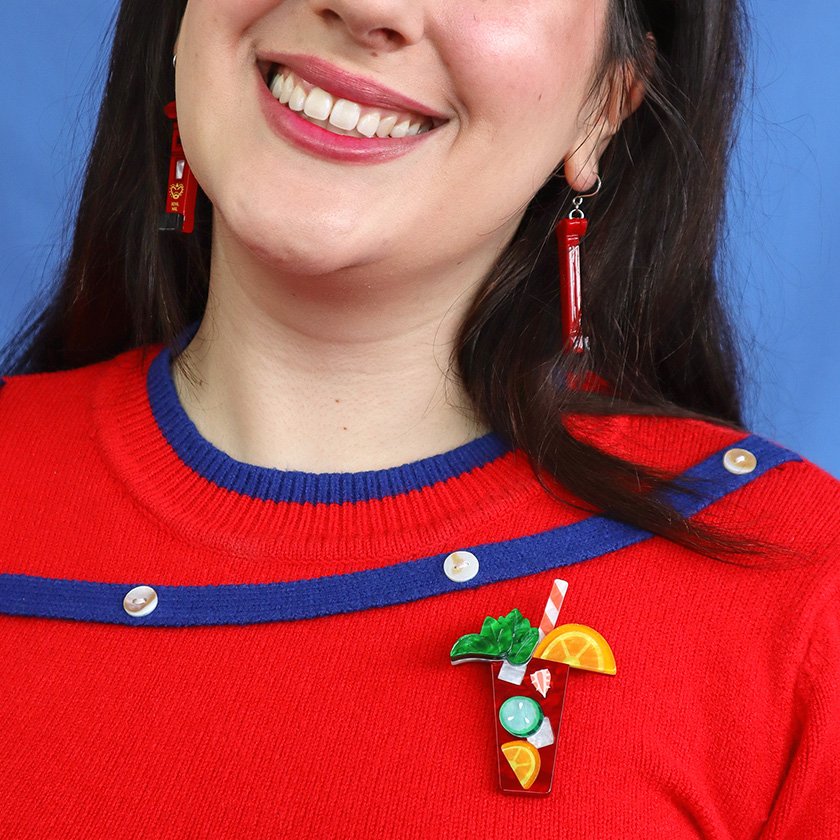 Pimm's O'Clock Brooch - Handcrafted London-Inspired Summer Pin | Goosebump HK