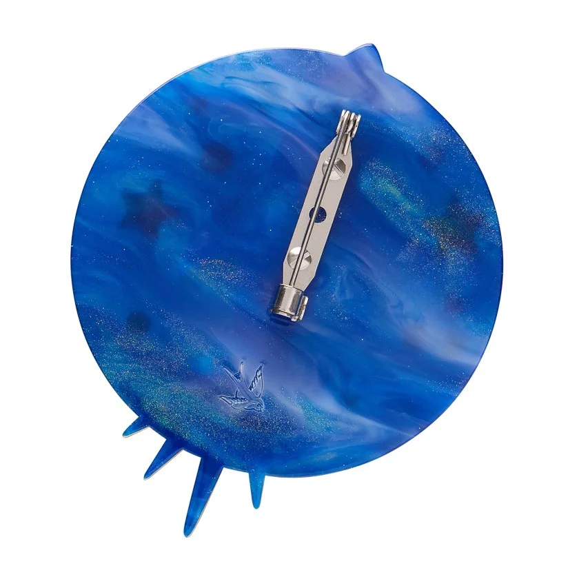 Erstwilder Blast Off! Brooch featuring a layered rocket design with a bright, space-inspired look.