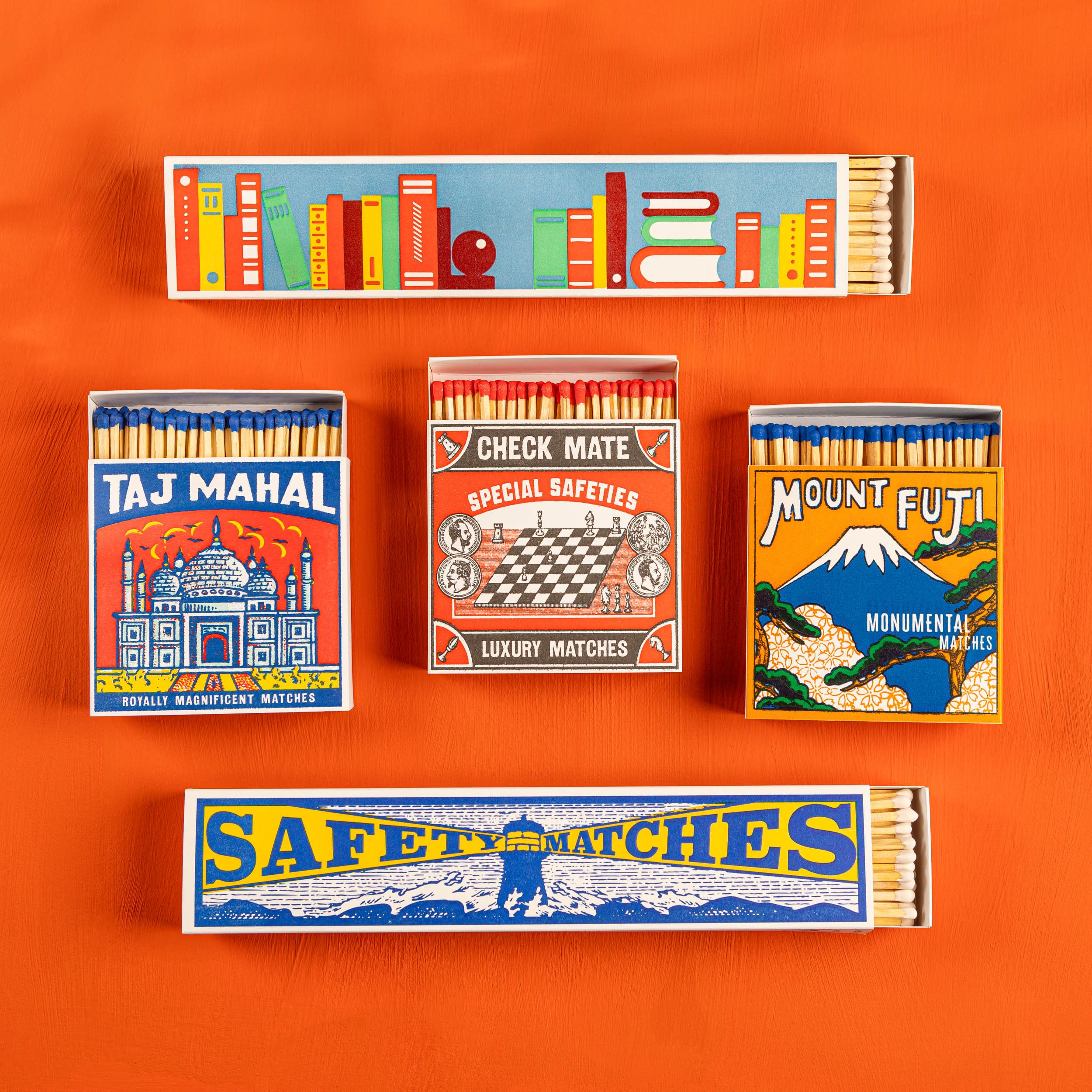 Mount Fuji Matchbox by Archivist, vintage-inspired artistic matchbox available at Goosebump.live in Hong Kong.