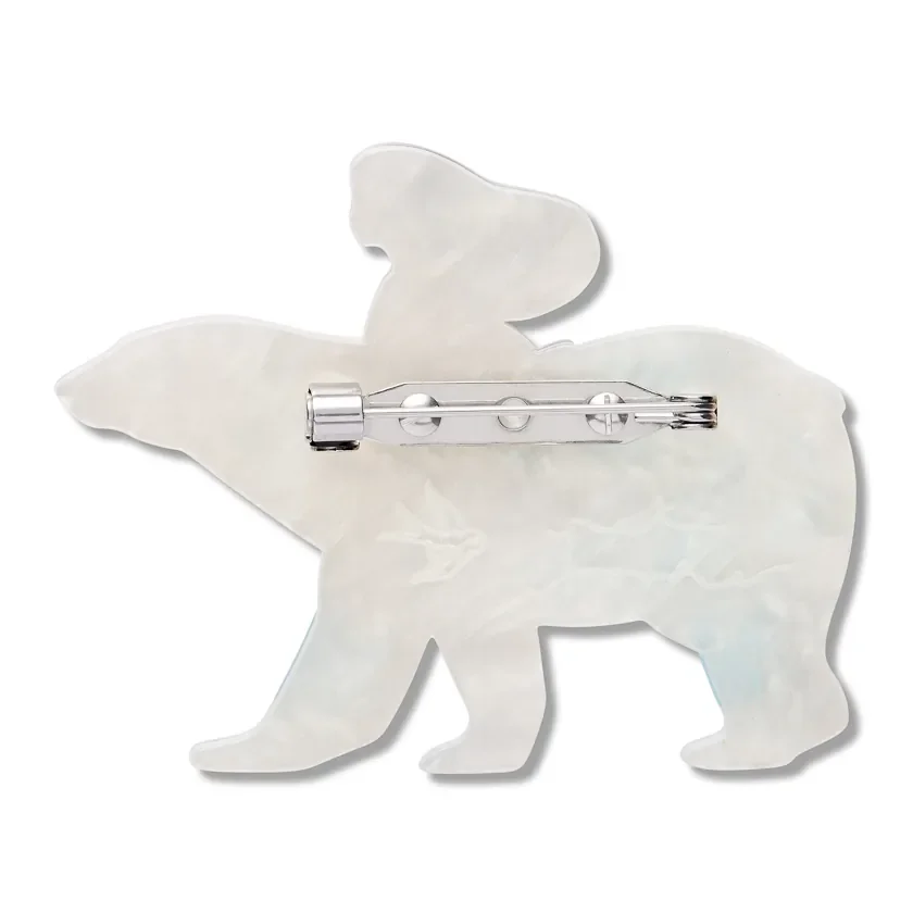Erstwilder Polar Adventure Brooch from the Pete Cromer Fairy Tales Part 2 collection, a colourful adventure-inspired resin brooch for thoughtful gifting.