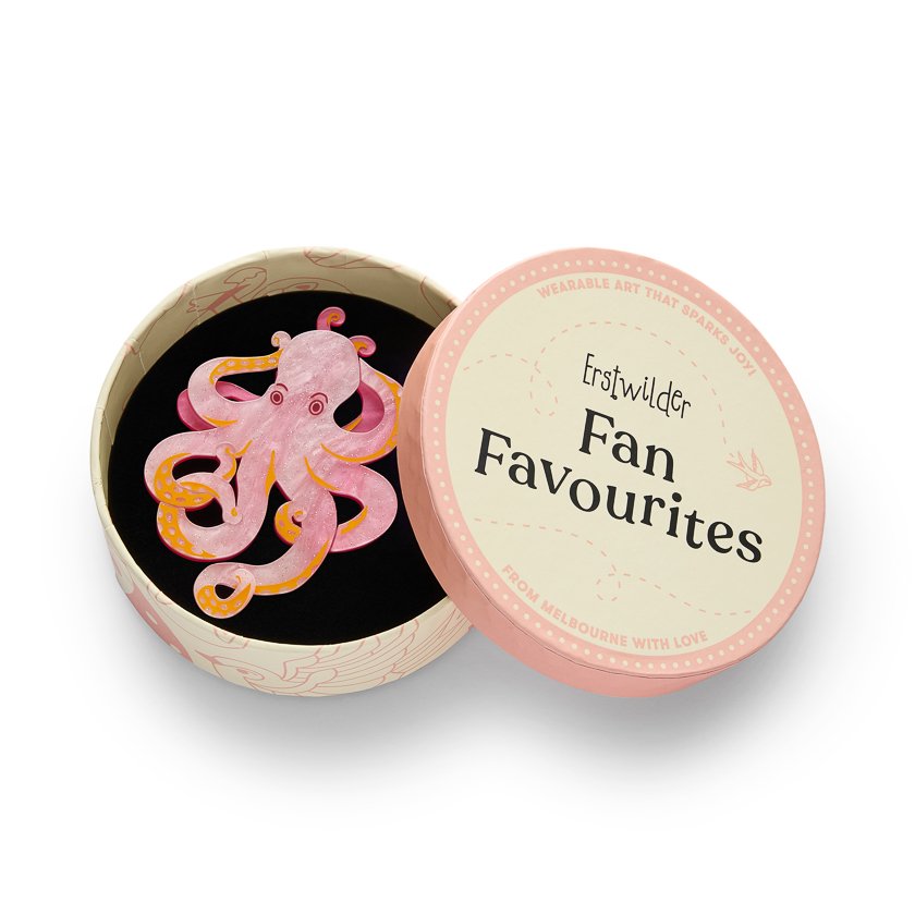 Erstwilder Blast Off! Brooch featuring a layered rocket design with a bright, space-inspired look.