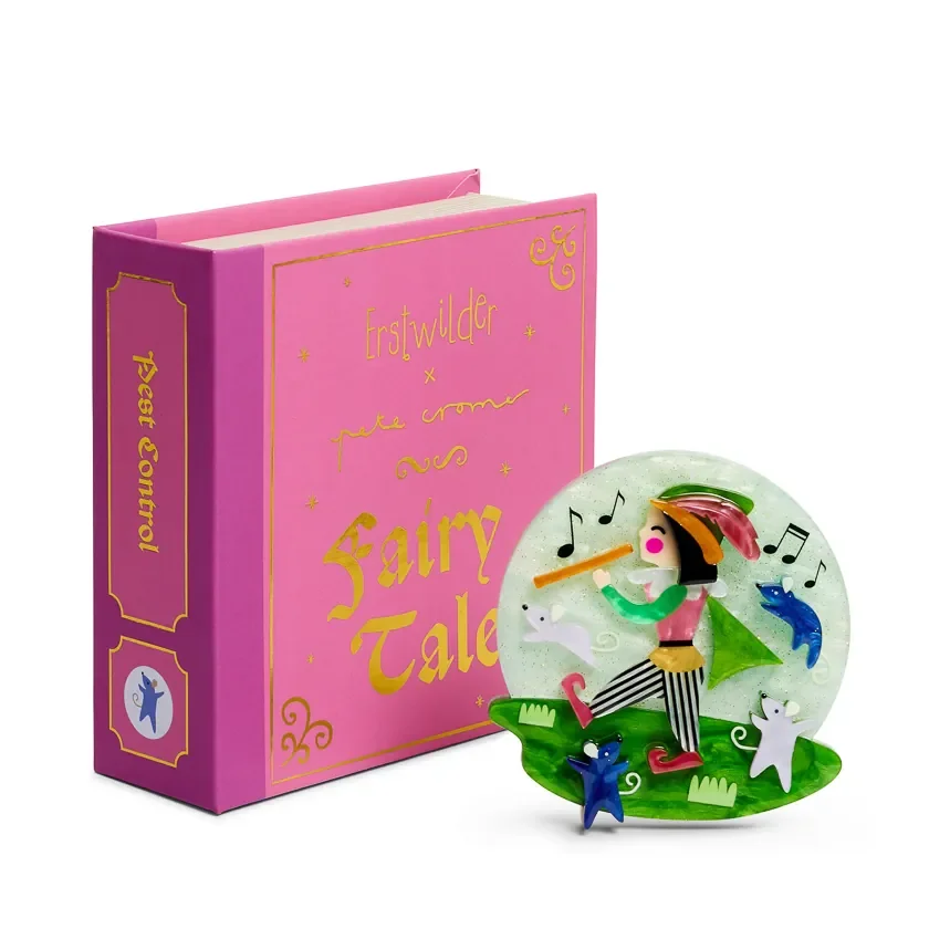 Erstwilder Once and Future Brooch from the Pete Cromer Fairy Tales Part 2 collection, a colourful sword-in-the-stone inspired resin brooch for thoughtful gifting.