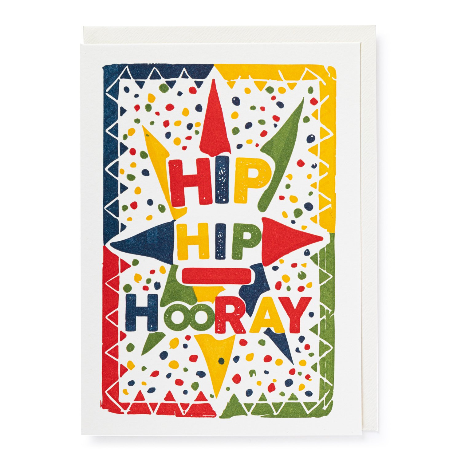 Hip Hip Hooray Greeting Card by Archivist, featuring fun and sustainable design, available at Goosebump.live in Hong Kong