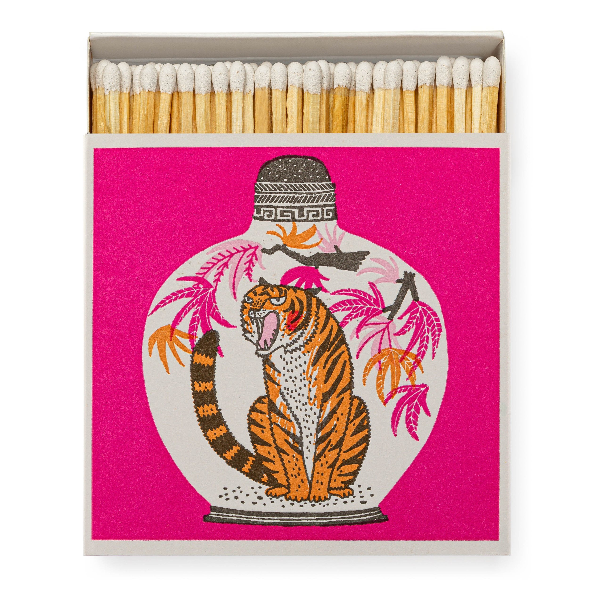 Charlotte Farmer Tiger Matchbox, featuring the 'Ticked Off Tiger' design, available at Goosebump.live in Hong Kong.