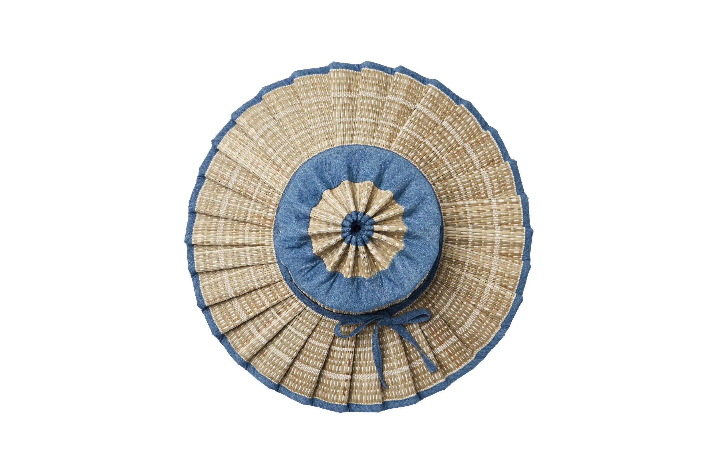 Nimes Island Capri Child Hat – handwoven foldable children’s sun hat with sandy and blue stripes, official Lorna Murray retailer Goosebump Hong Kong, directly imported from the brand.