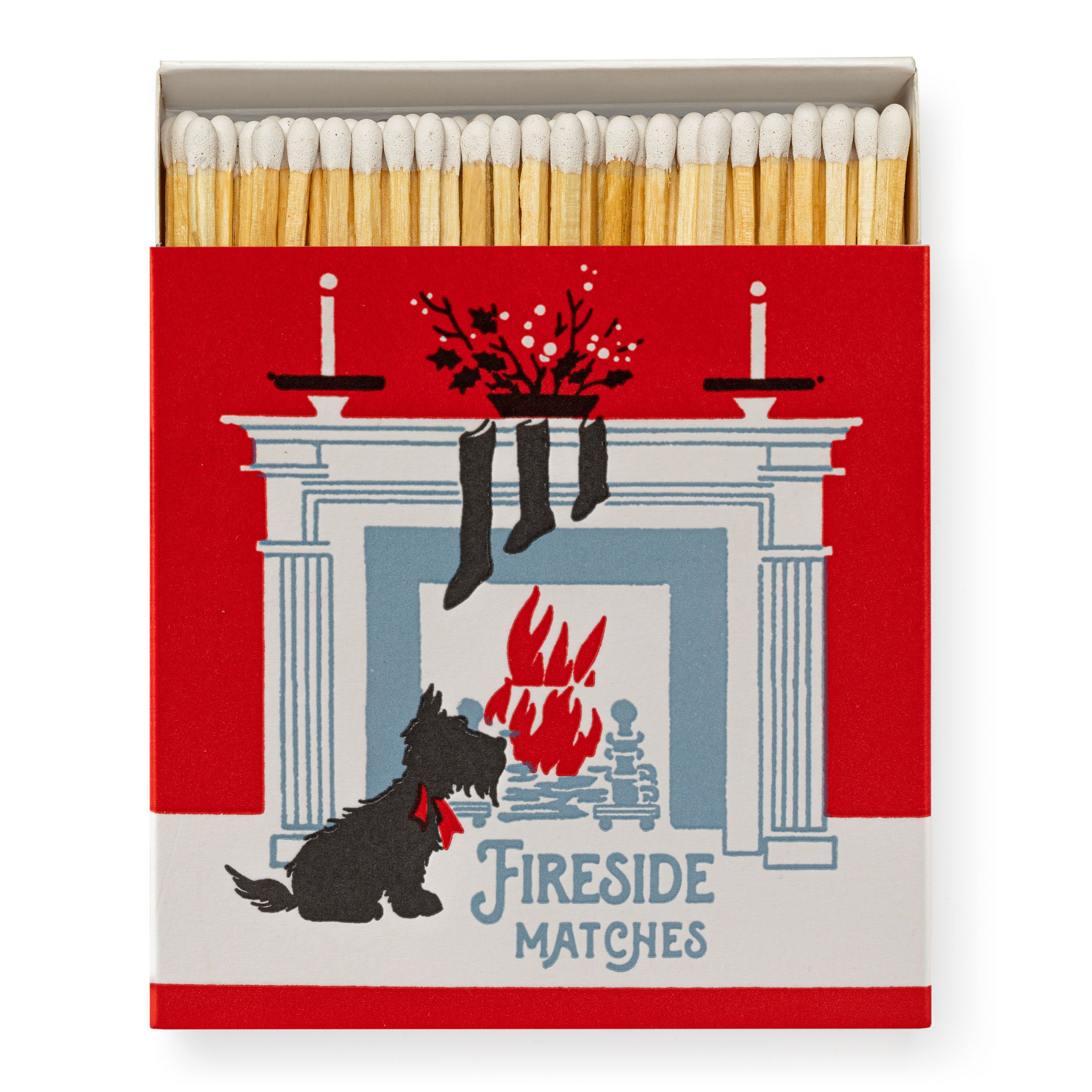 Scotty Dog Fireside Matches by Archivist, featuring cozy Christmas design, available at Goosebump.live in Hong Kong