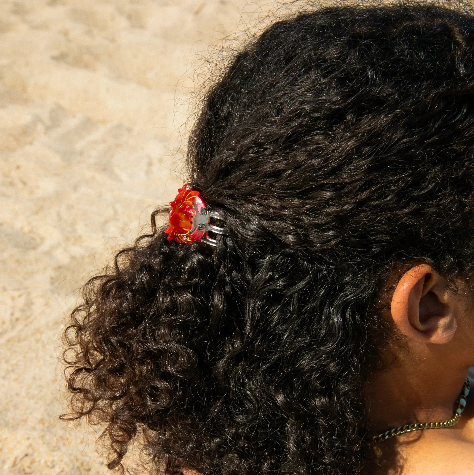 Coucou Suzette Mini Crab Hair Claw in glossy cellulose acetate, a quirky sea-inspired French hair accessory curated by Goosebump.