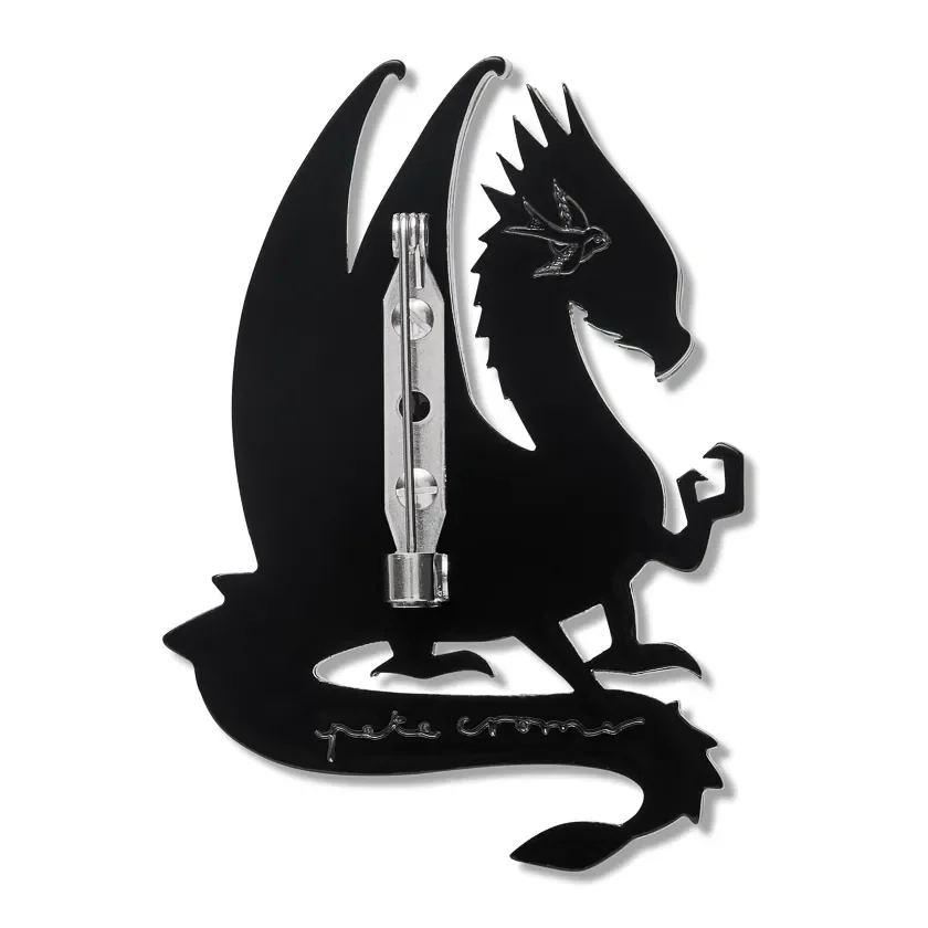 Erstwilder Impressive Scale Brooch from the Pete Cromer Fairy Tales Part 2 collection, a colourful dragon-inspired resin brooch for thoughtful gifting.
