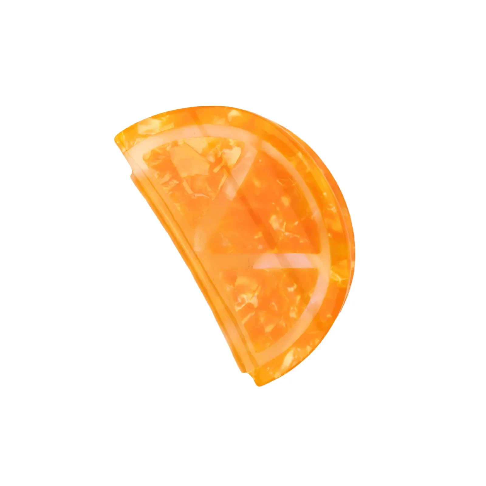 Coucou Suzette Orange Hair Claw in glossy cellulose acetate, a cheerful French fruit-inspired hair accessory curated by Goosebump.