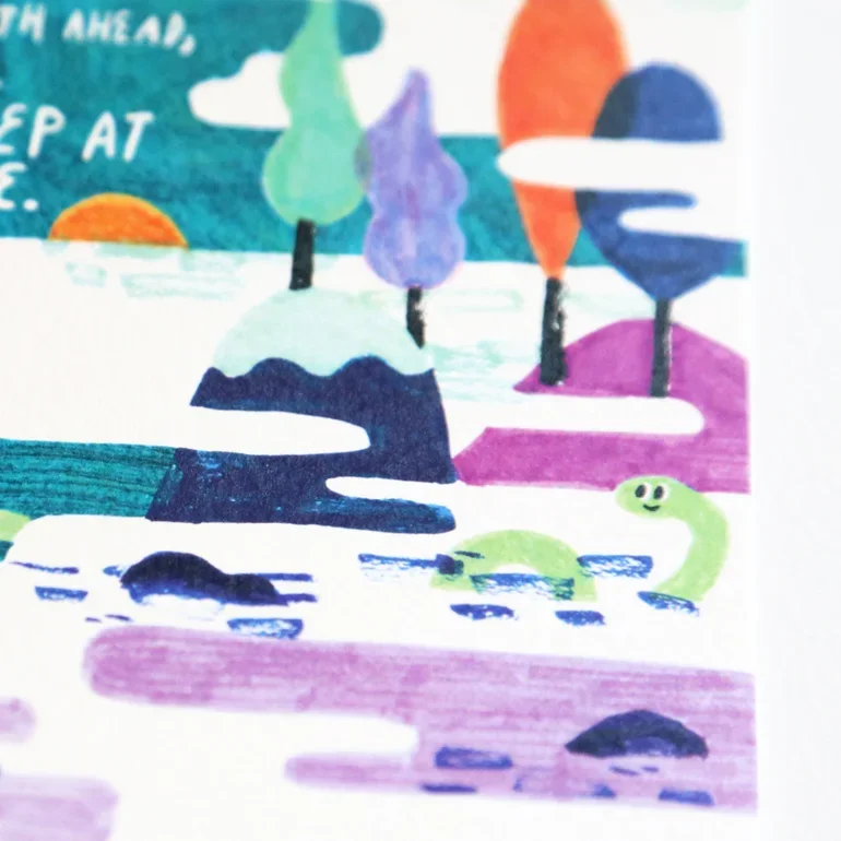 Traveller Fog illustrated postcard by All Things Bright And Beautiful