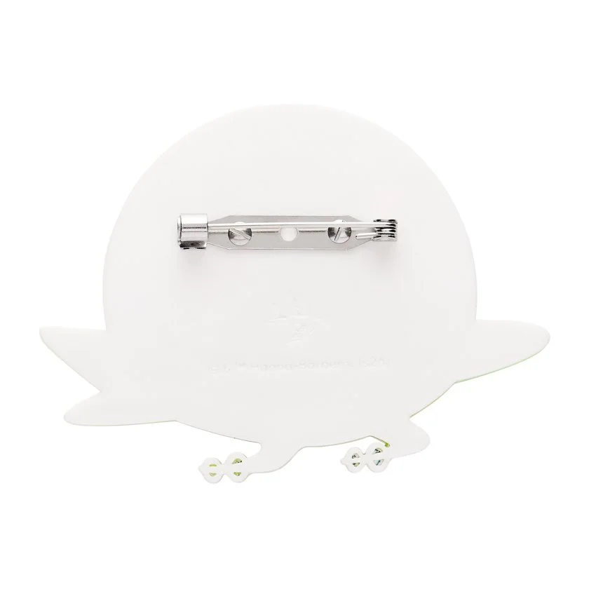 The Jetsons Aerocar brooch by Erstwilder, featuring a retro futuristic flying car design in layered resin, inspired by classic Hanna-Barbera animation.