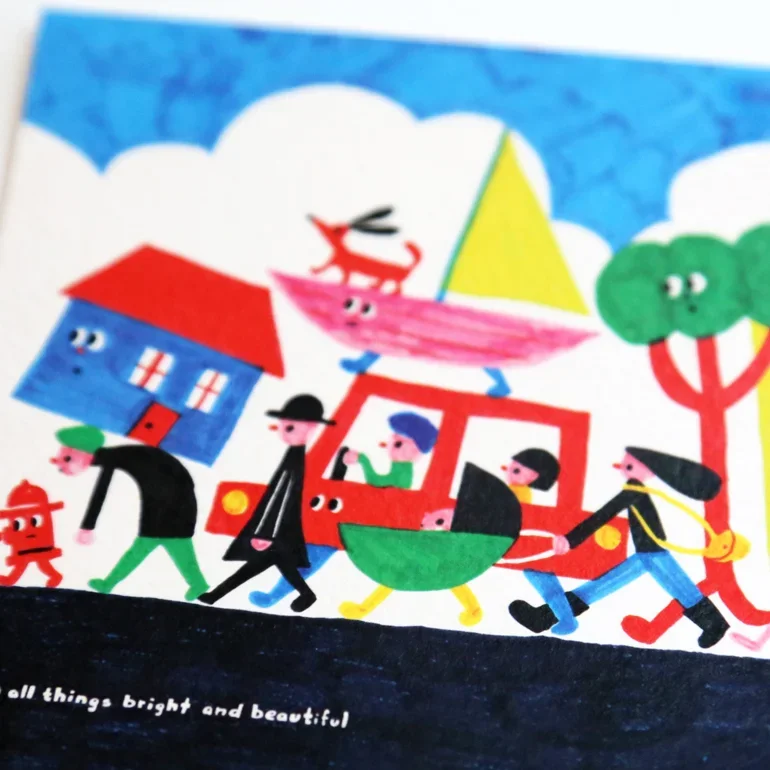 Traveller Unknown illustrated postcard by All Things Bright And Beautiful