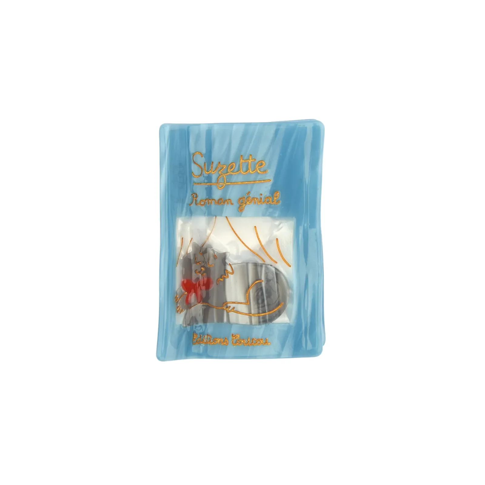 Coucou Suzette Novel Hair Claw in glossy cellulose acetate, a witty book-inspired French hair accessory curated by Goosebump.