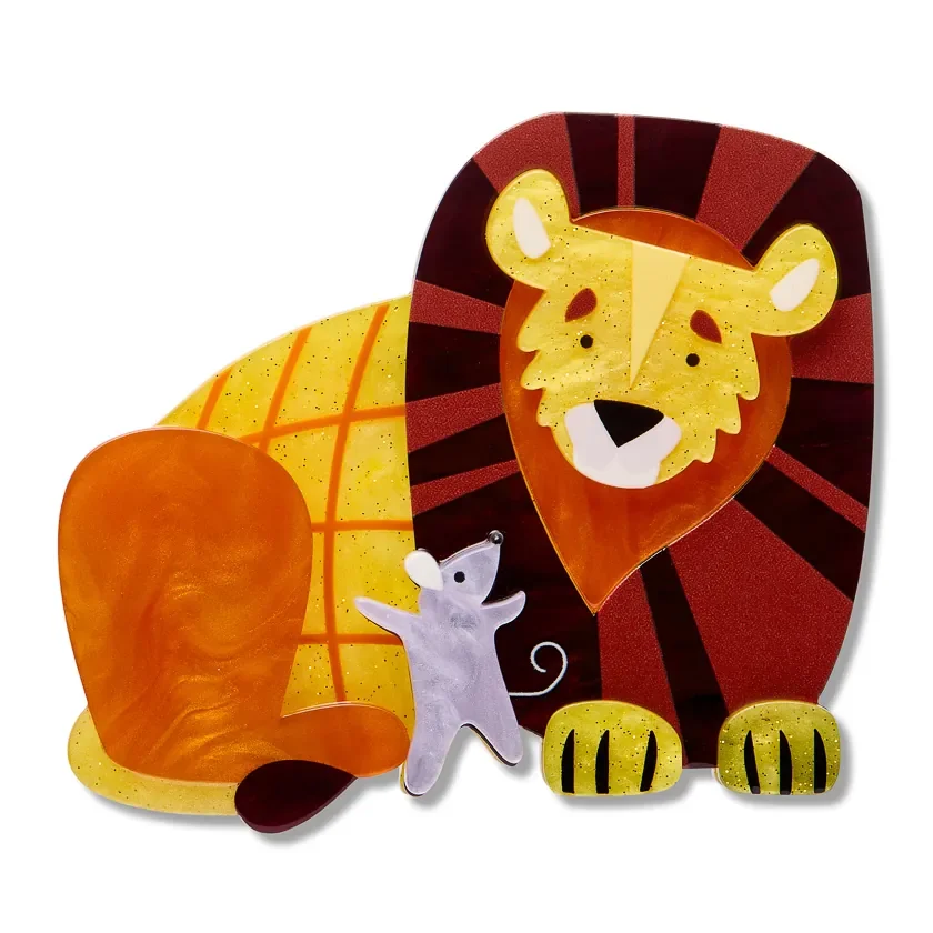 Erstwilder Unlikely Associates Brooch from the Pete Cromer Fairy Tales Part 2 collection, a colourful friendship-inspired resin brooch for thoughtful gifting.