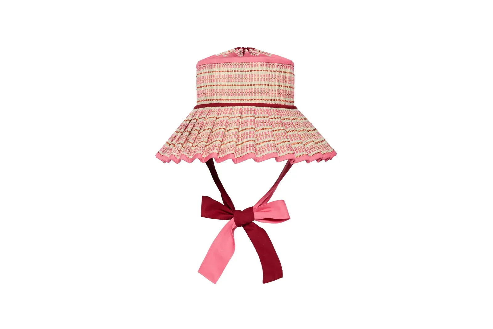 Lorna Murray Jaipur City Luxe Ravello Hat front view in handwoven natural grass fibres with elegant fabric ties.