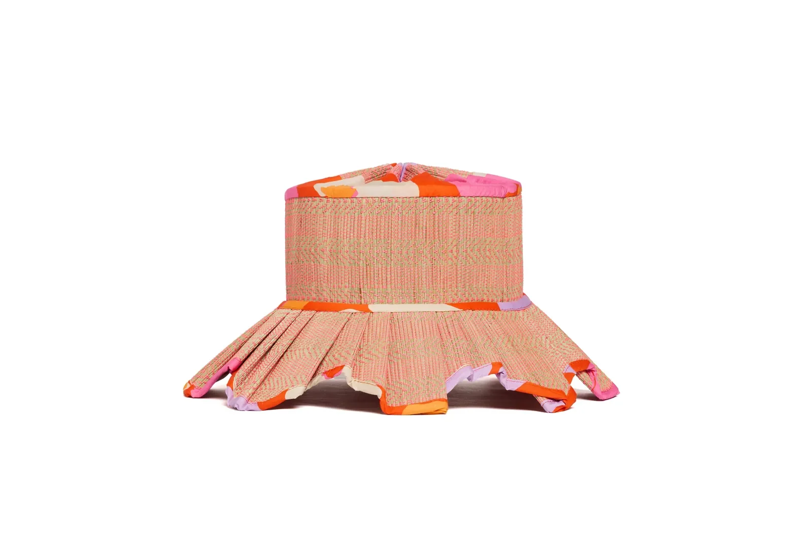 Lorna Murray Sundream Ravello Hat front view in handwoven natural grass fibres with elegant ties.