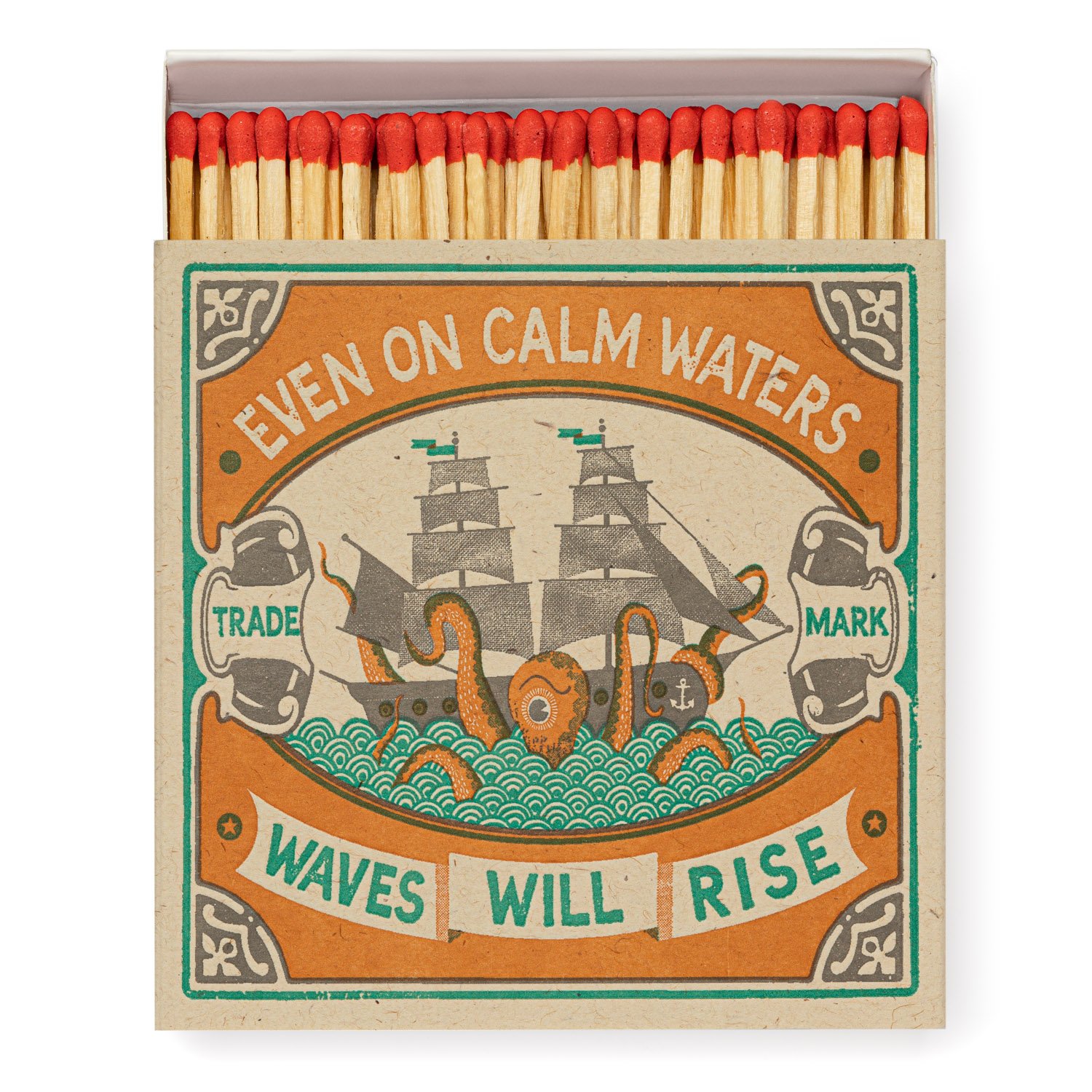 Even on Calm Waters Matchbox by Archivist, featuring inspirational design, available at Goosebump.live in Hong Kong.