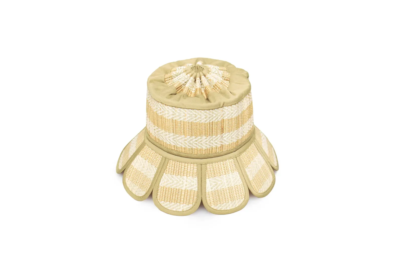 Back view of the Lorna Murray Palm Beach Island Manhattan Hat featuring handcrafted natural grass fibre weaving and a structured crown.