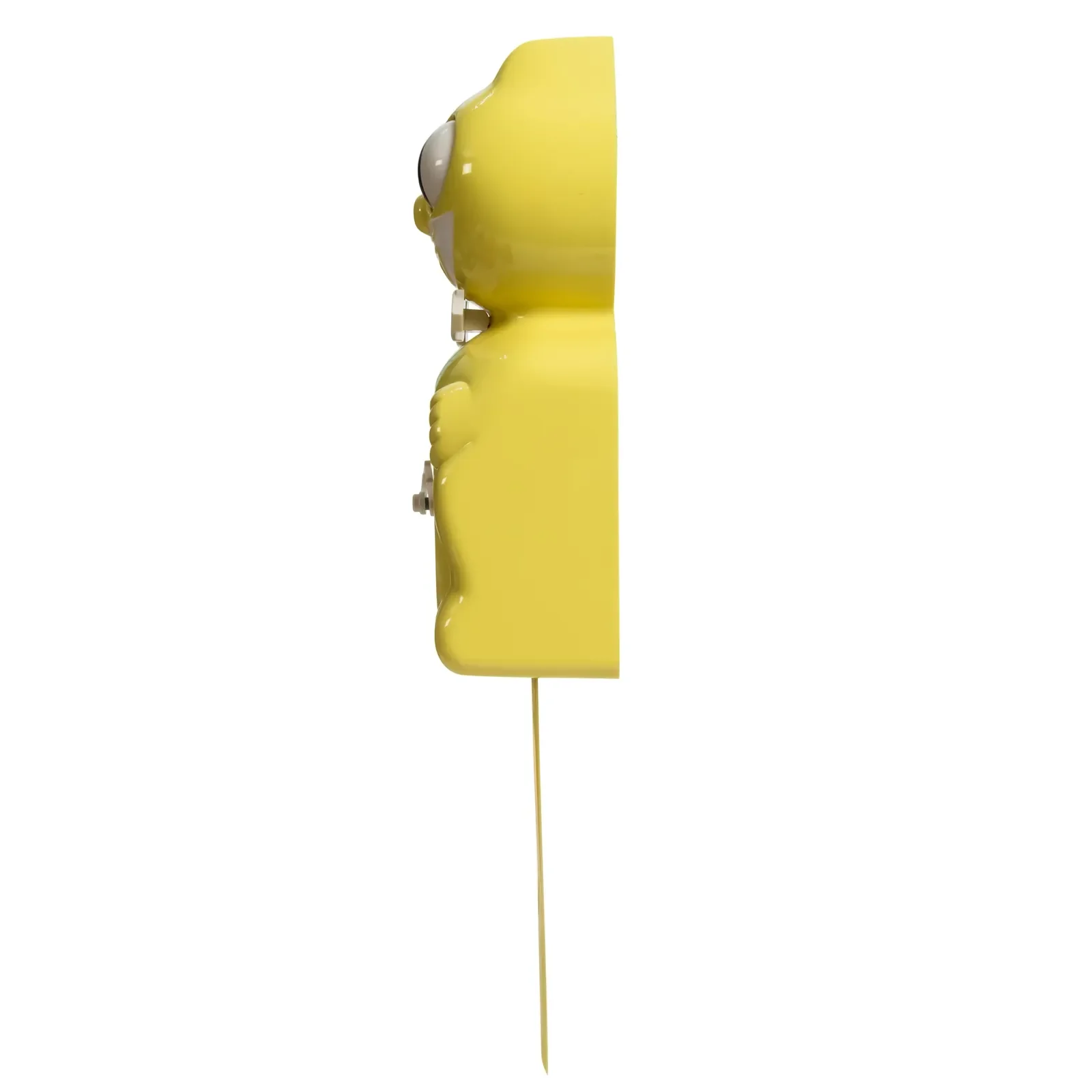 Spring Daffodil Yellow Kit-Cat Klock in bright yellow with moving eyes and wagging tail, available at Goosebump Hong Kong.