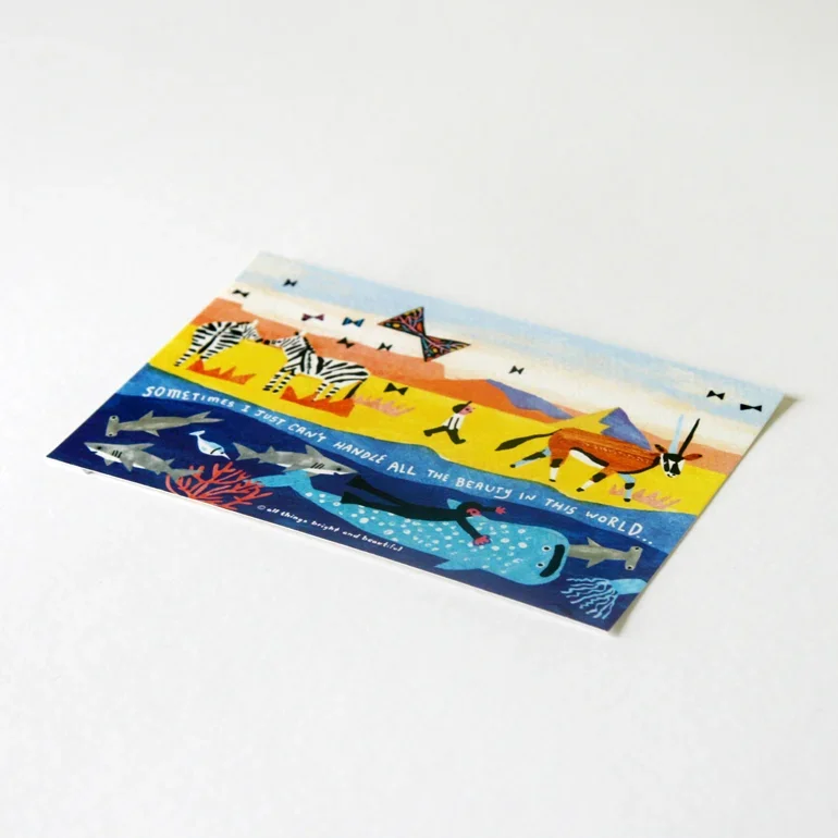 Traveller Beauty illustrated postcard by All Things Bright And Beautiful