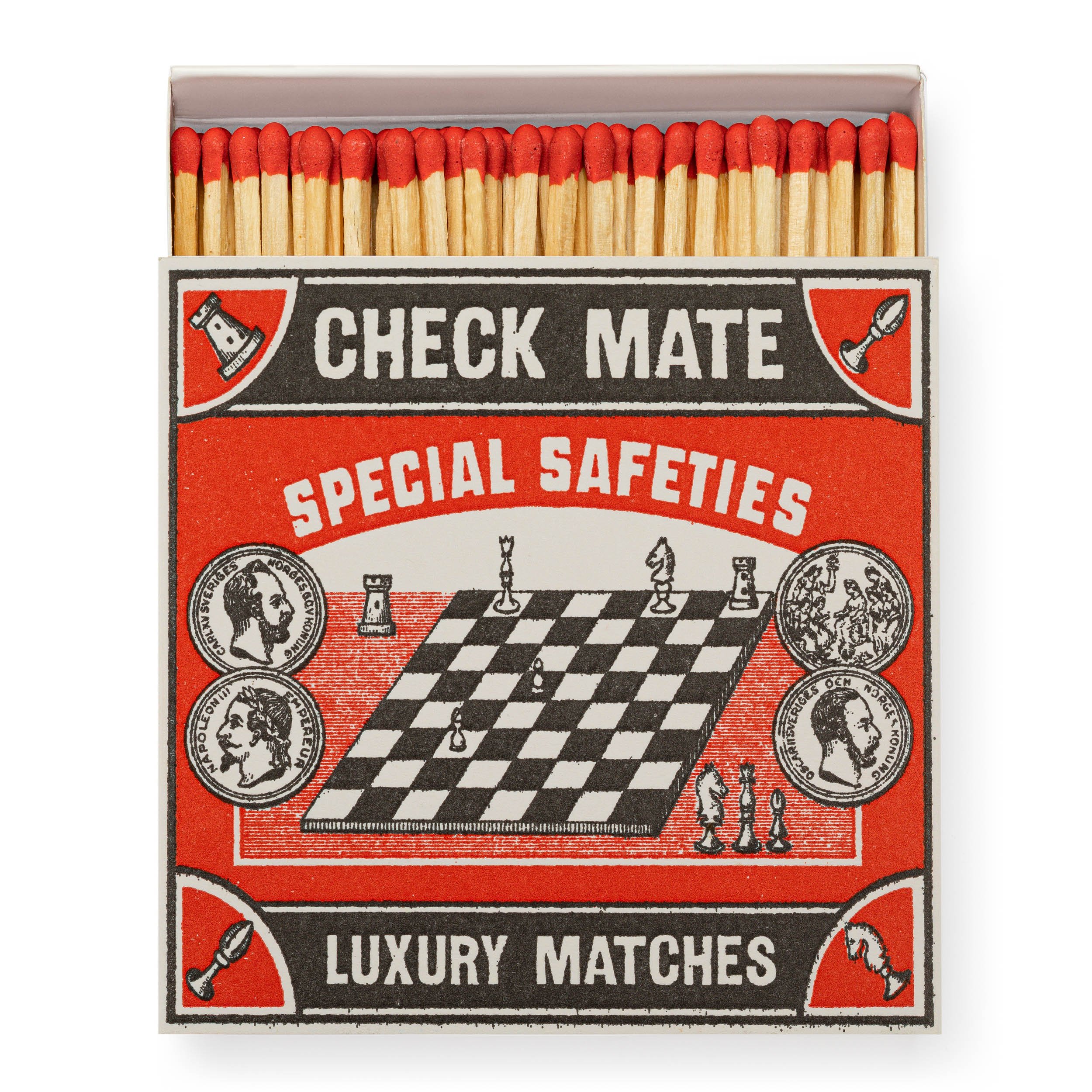 The Chess Match matchbox, vintage chess-inspired design, available at Goosebump.live in Hong Kong.