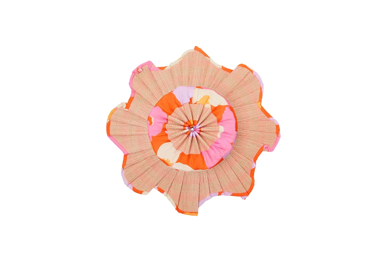 Top view of the Lorna Murray Sundream Ravello Hat highlighting the circular woven crown and artisan craftsmanship.