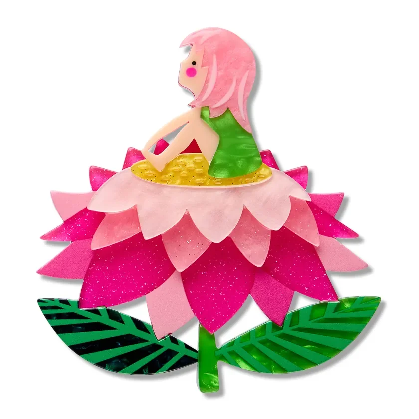 Erstwilder Pocket Princess Brooch from the Pete Cromer Fairy Tales Part 2 collection, a colourful princess-inspired resin brooch for thoughtful gifting.