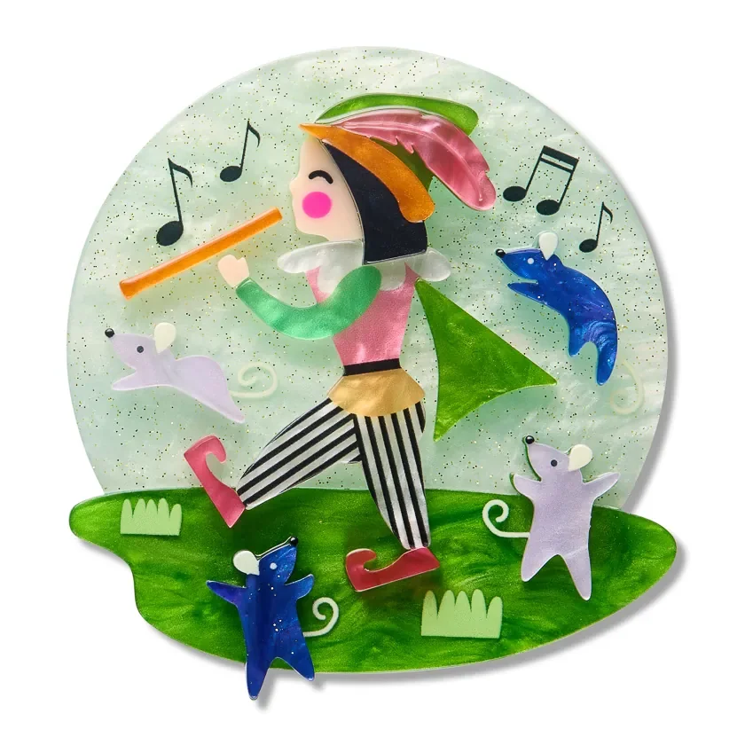 Erstwilder Once and Future Brooch from the Pete Cromer Fairy Tales Part 2 collection, a colourful sword-in-the-stone inspired resin brooch for thoughtful gifting.