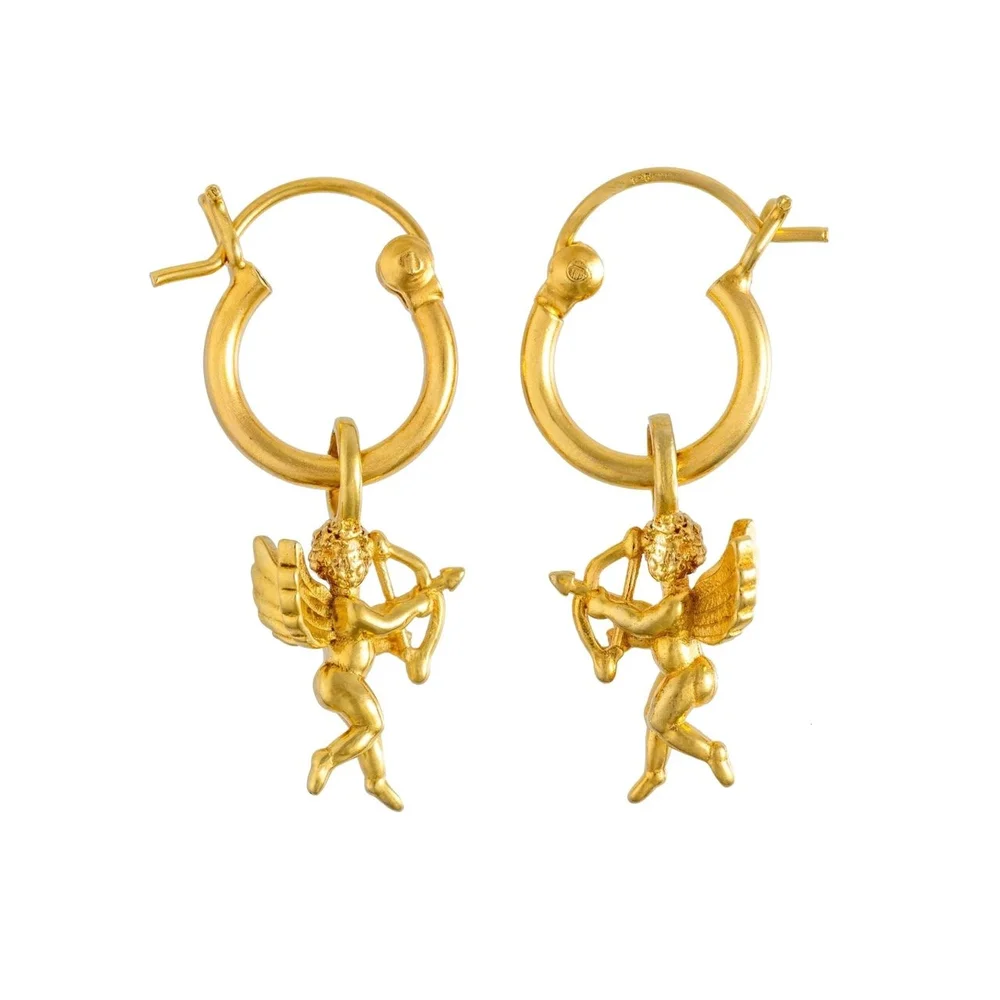 Good Daze Flying Cupid hoop earrings