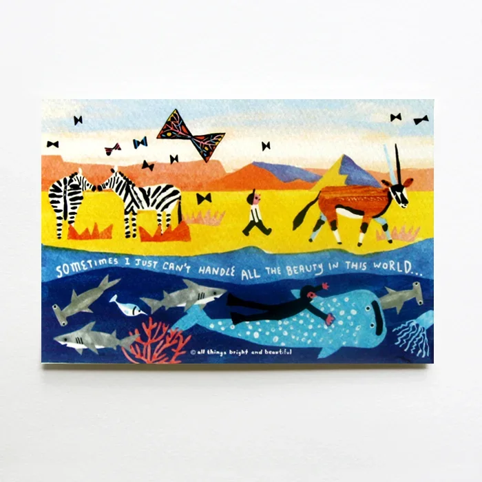 Traveller Beauty illustrated postcard by All Things Bright And Beautiful